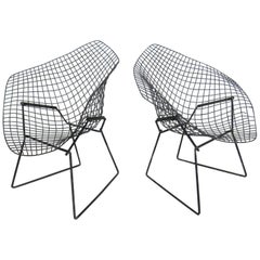 Pair of Midcentury Wire Chairs