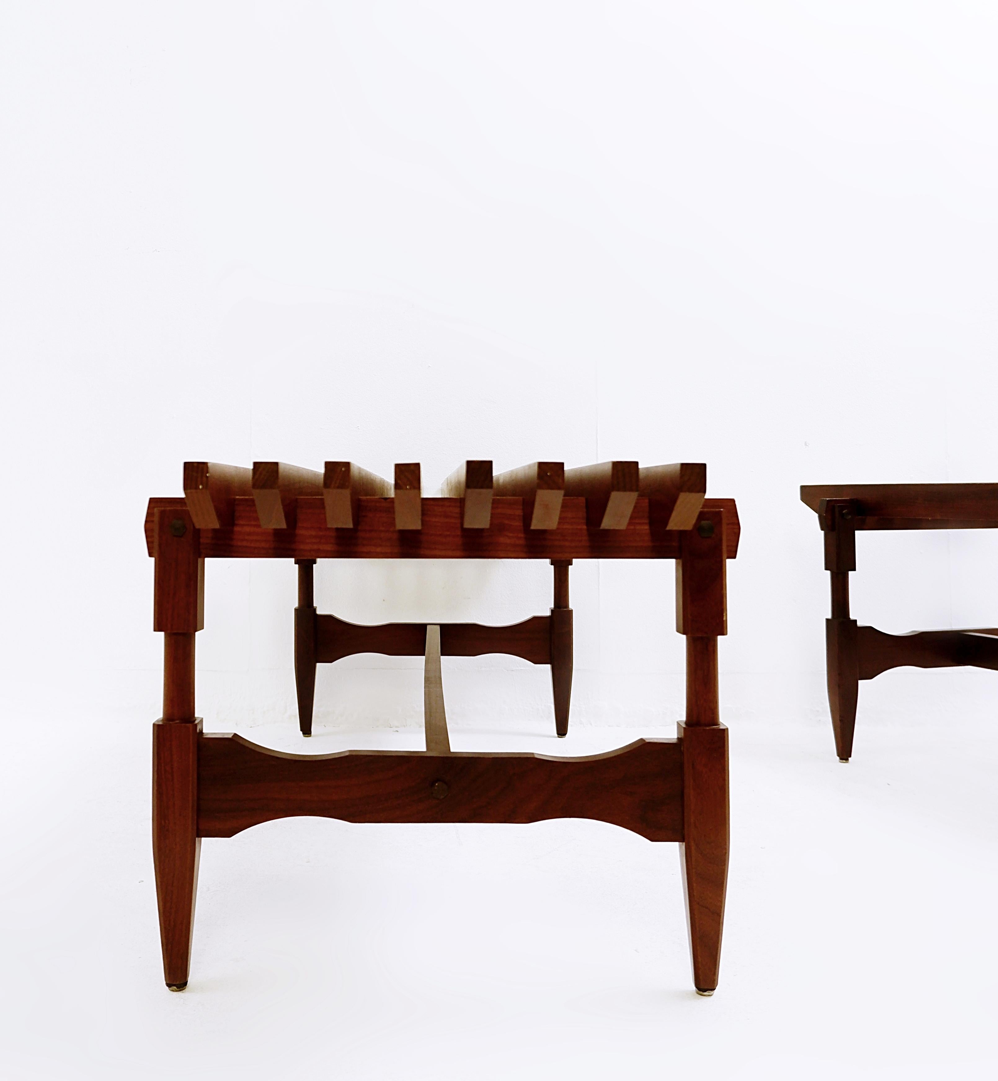 Pair of Mid-century wood Bench by Ico & Luisa Parisi - 1950s For Sale 2