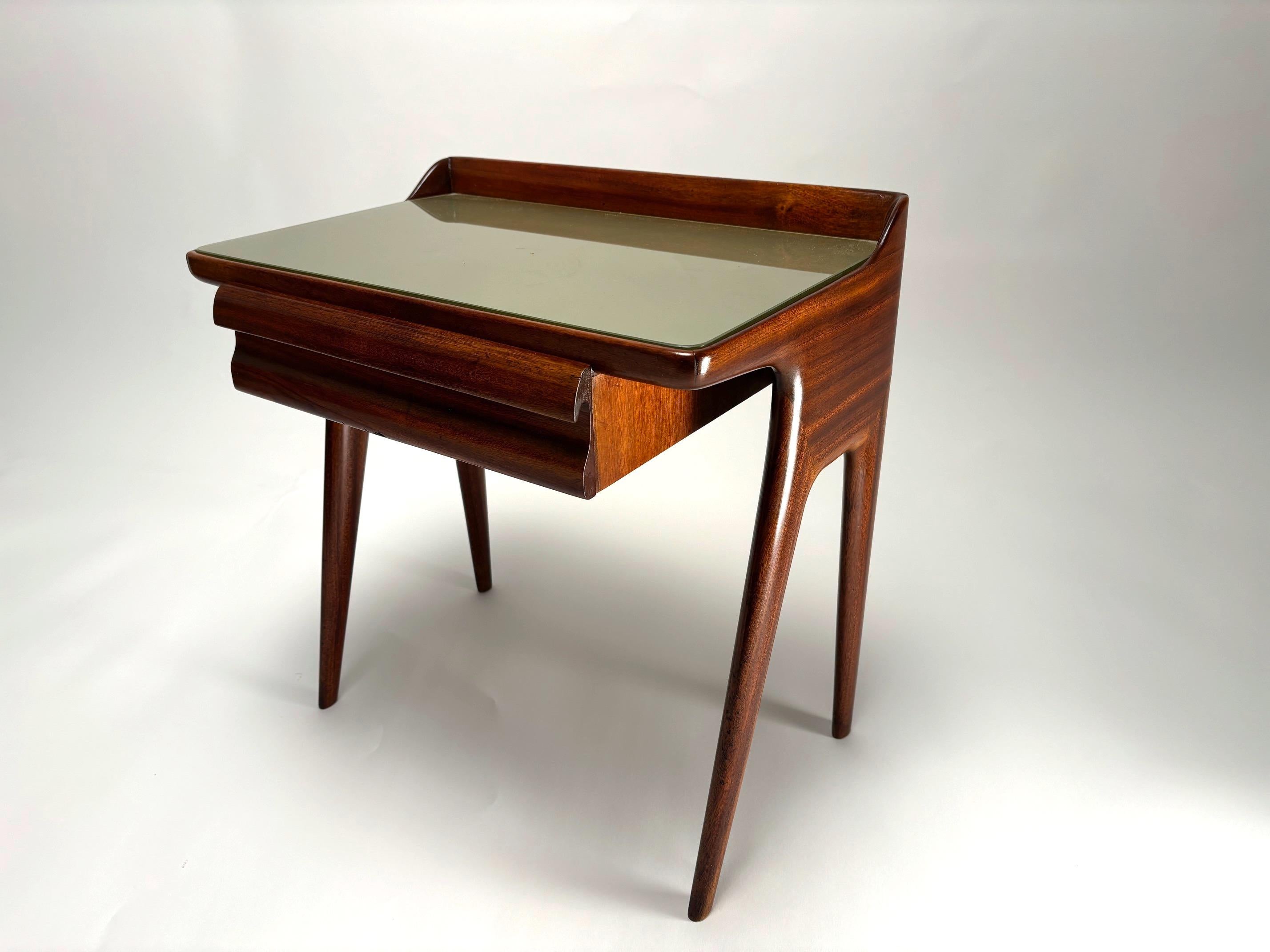 Mid-Century Modern Pair of Mid-Century wooden bedside tables by Vittorio Dassi, Italy, 1950s For Sale