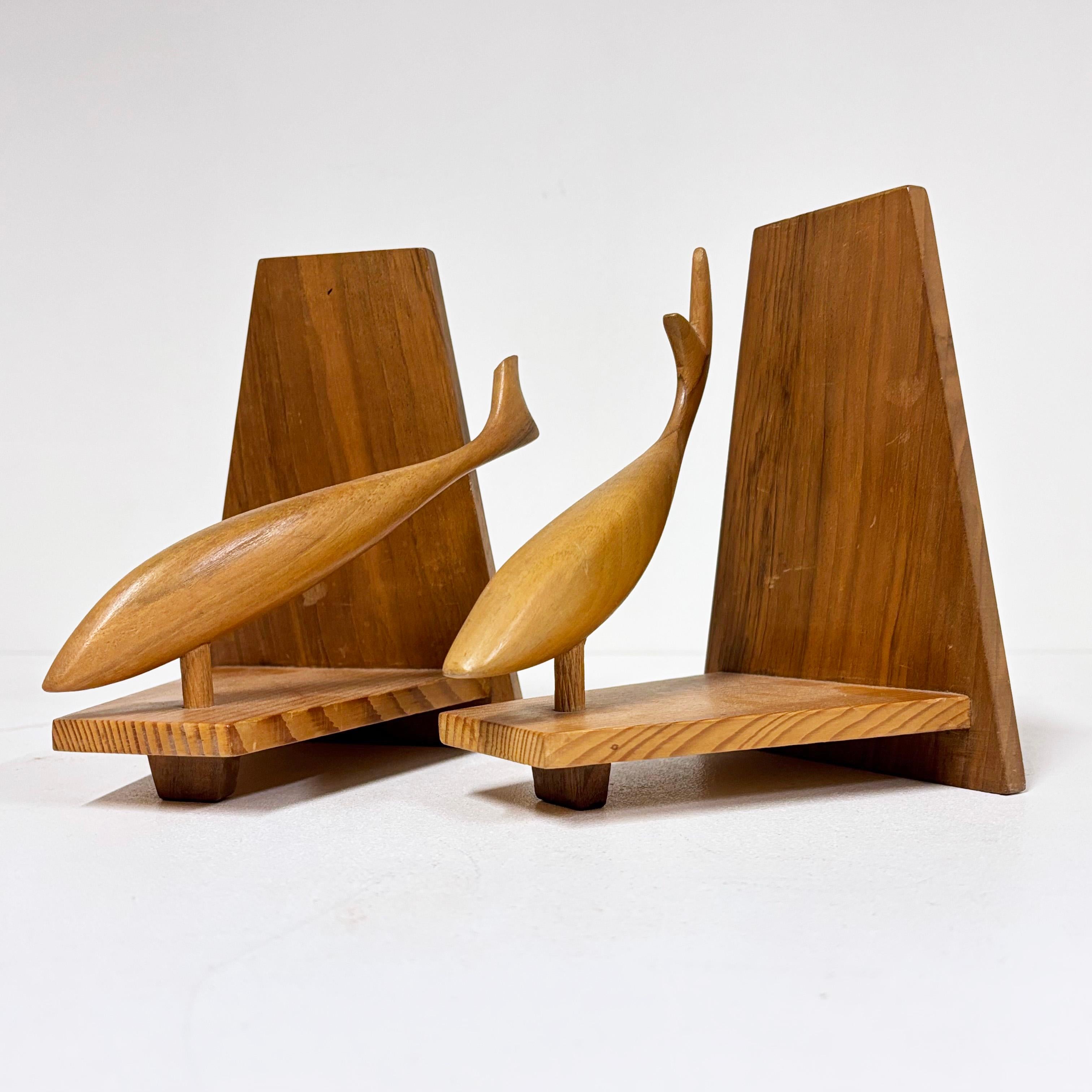 Pair of Mid Century wooden Bookends For Sale 2