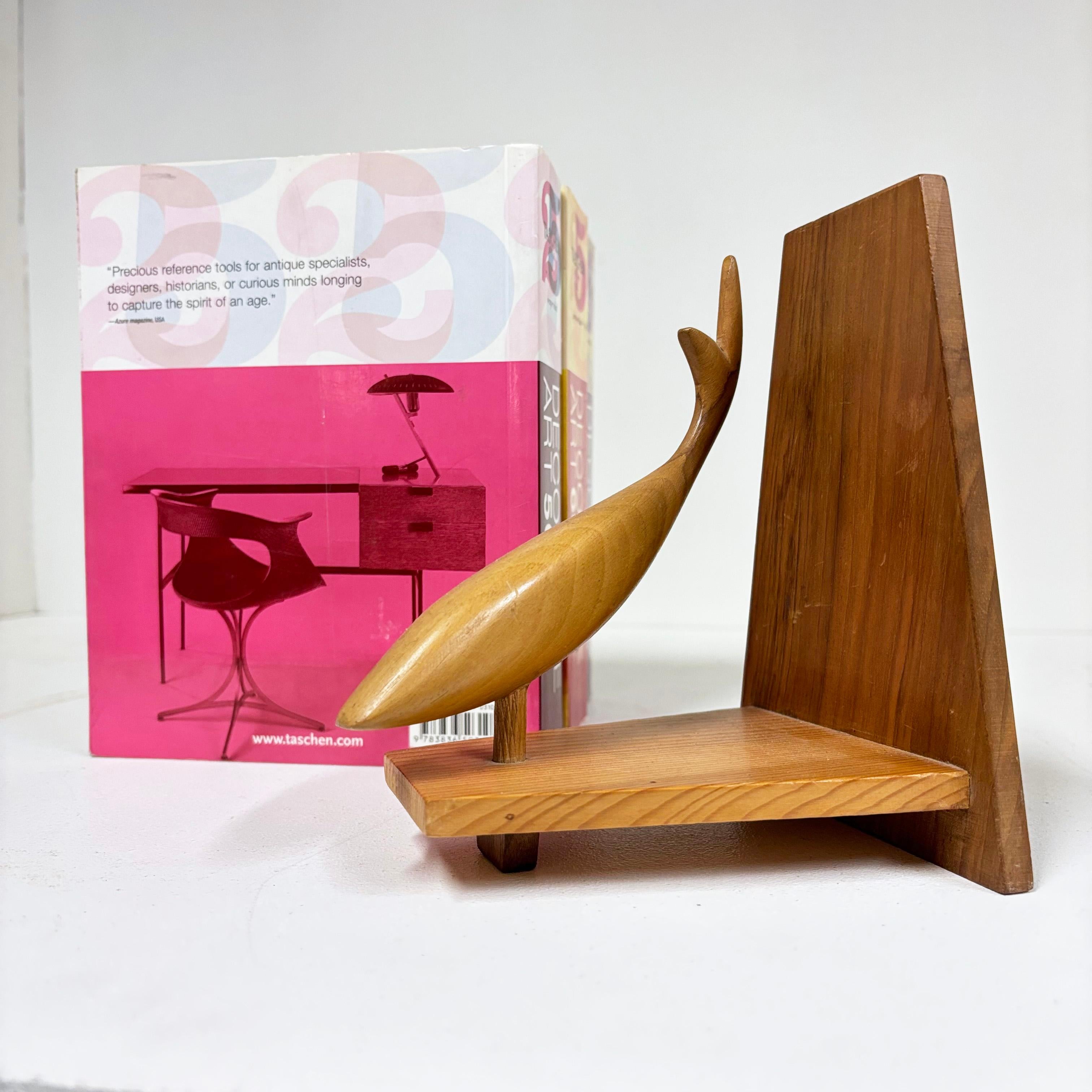 Mid-20th Century Pair of Mid Century wooden Bookends For Sale