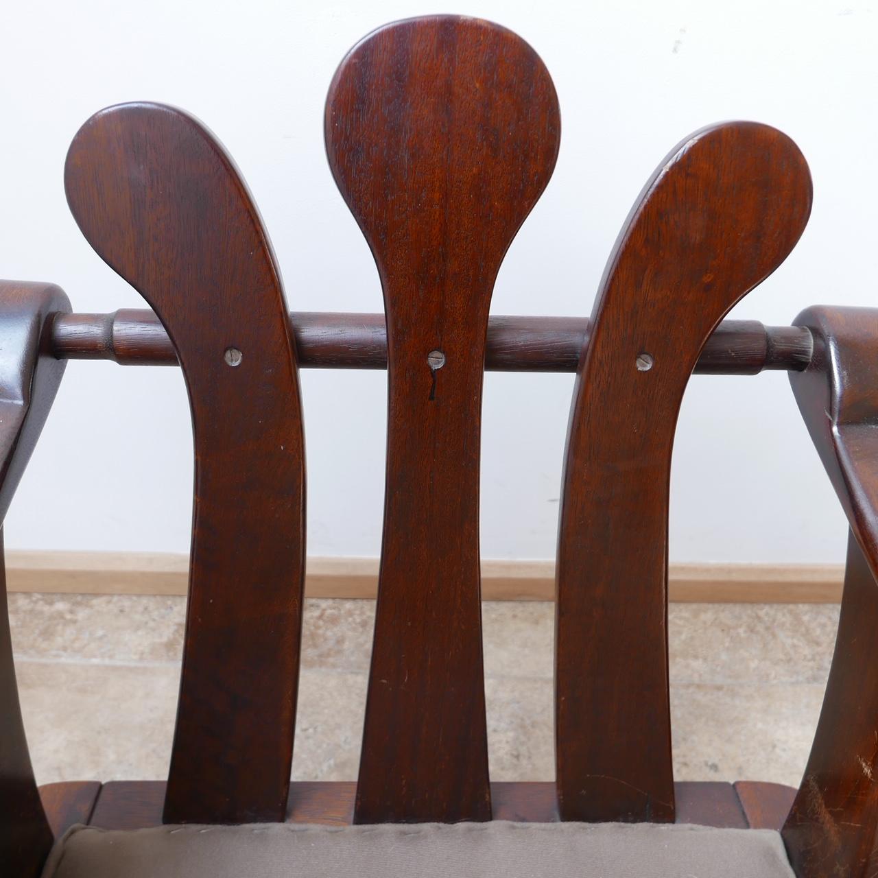 Pair of Mid-Century Wooden Dutch Armchairs 5