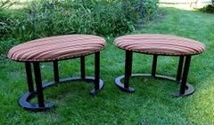 Pair of Mid-Century Wooden Stools