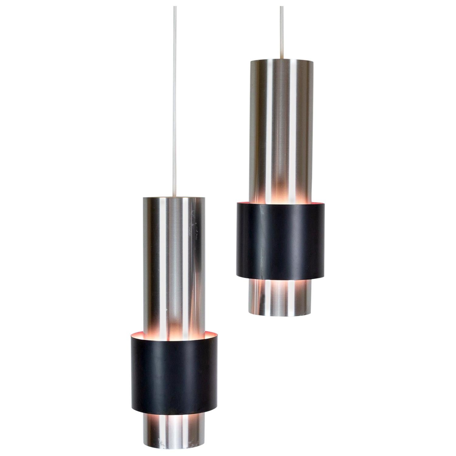 Pair of Midcentury Zenith Pendant Lights by Jo Hammerborg, Fog & Mørup, Denmark For Sale