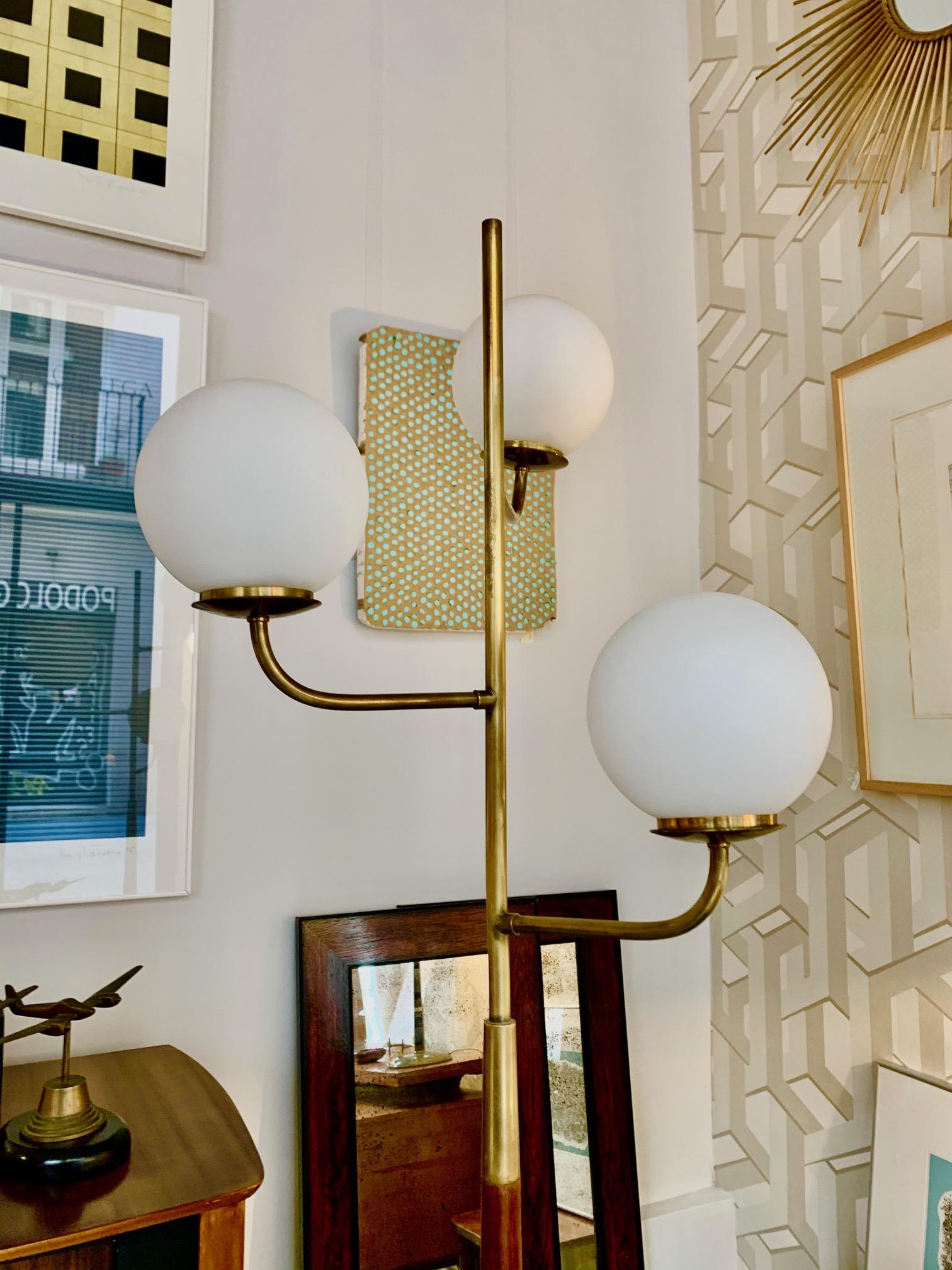  Pair of Mid-Centyry Triple Lighting Floor Lamps by Maison Lunel 4