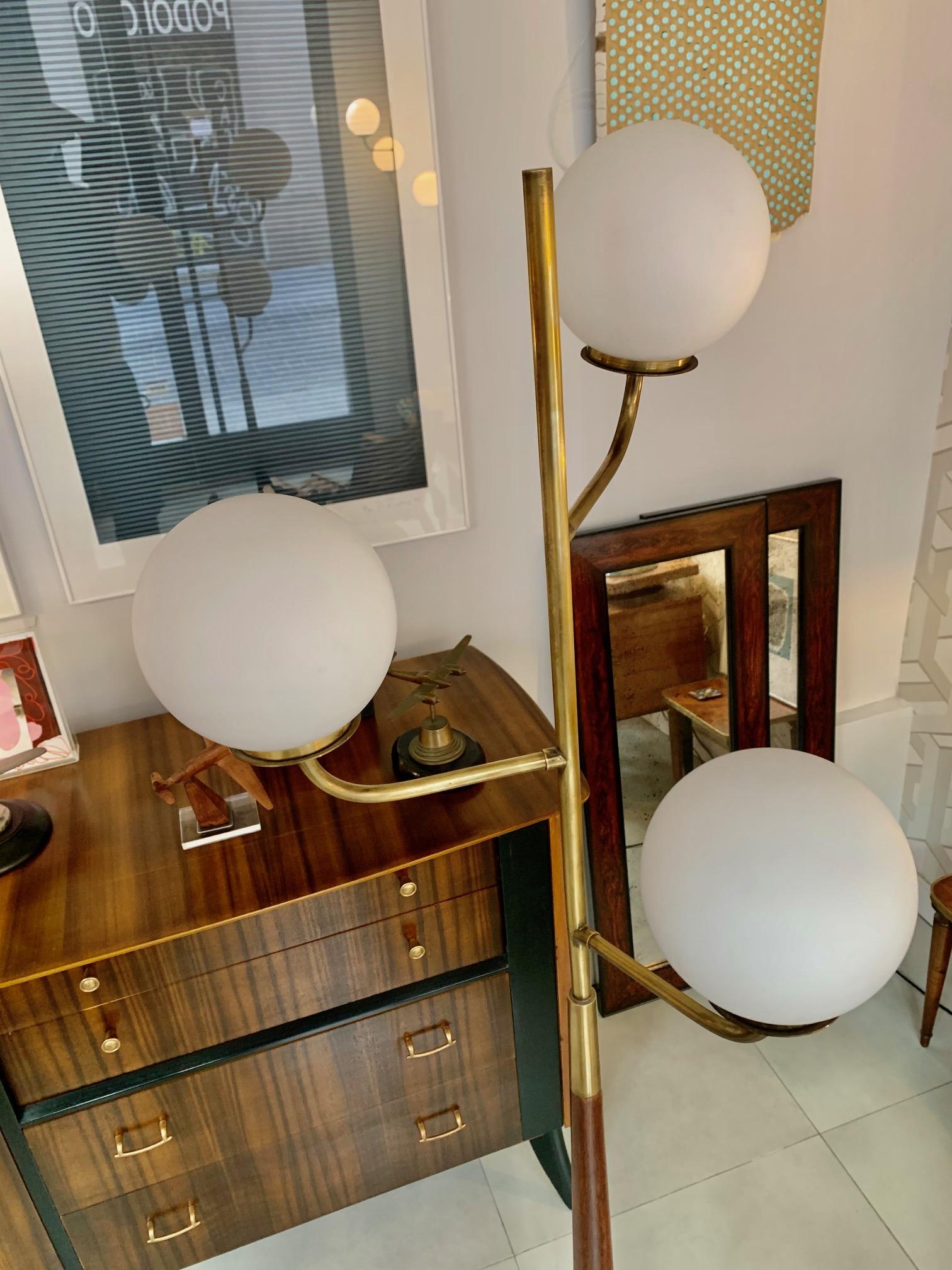  Pair of Mid-Centyry Triple Lighting Floor Lamps by Maison Lunel 6