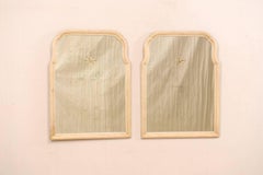 Pair of Wall Mirrors w/ Sunburst Églomisé Central Motif, Standing 39" Tall