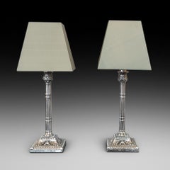 Pair of Mid Victorian Silver Plated Candlesticks