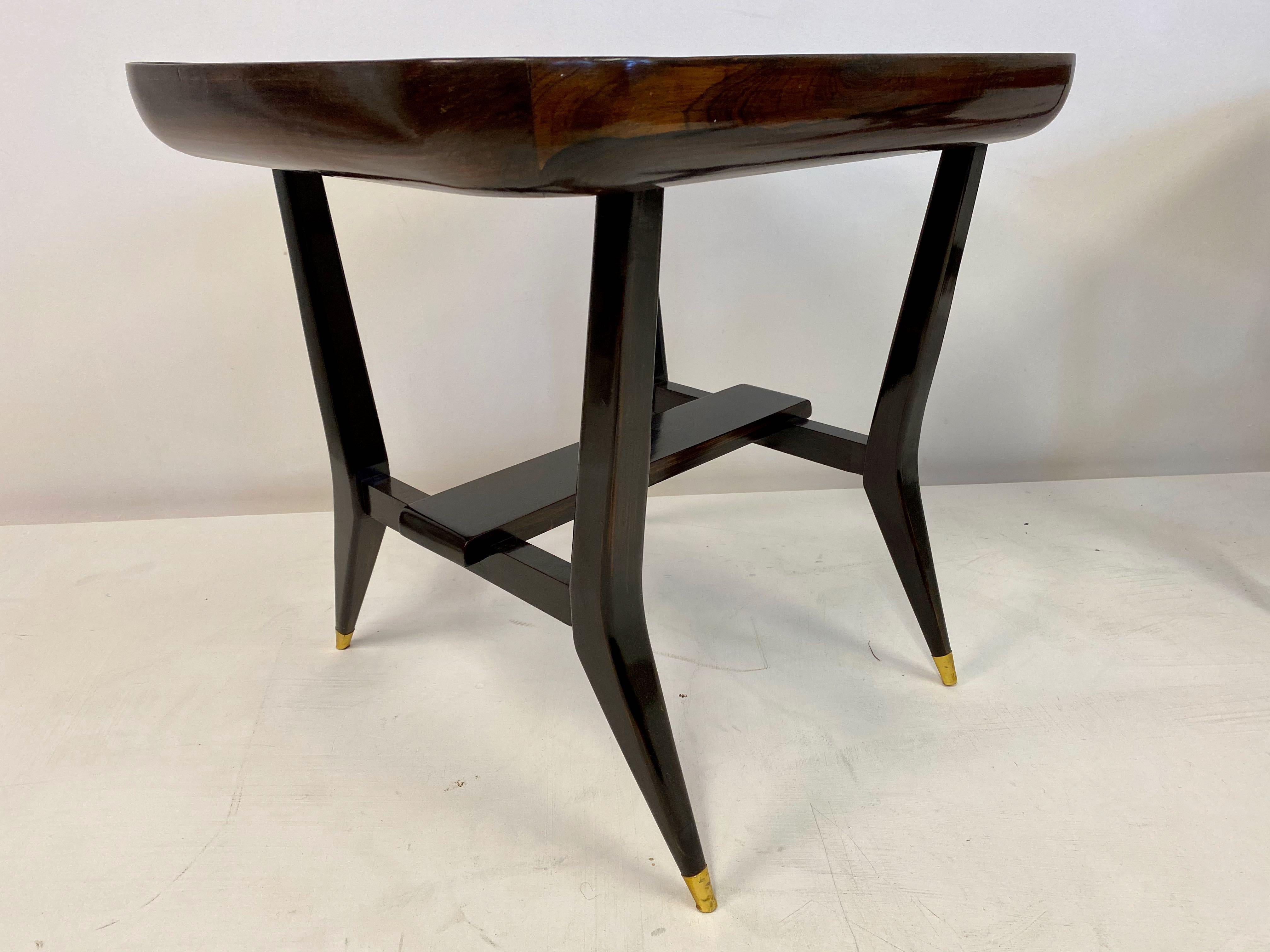 Pair of Midcentury 1960s Giuseppe Scapinelli Side Tables with Marble Tops 5