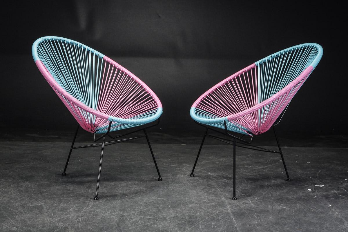 Pair of Midcentury Acapulco Armchairs In Excellent Condition In Vienna, AT