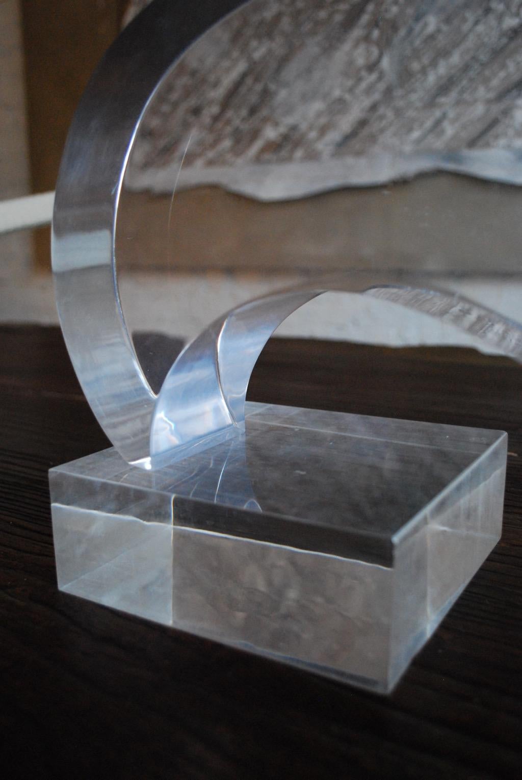 Unknown Pair of Midcentury Acrylic Sculptures