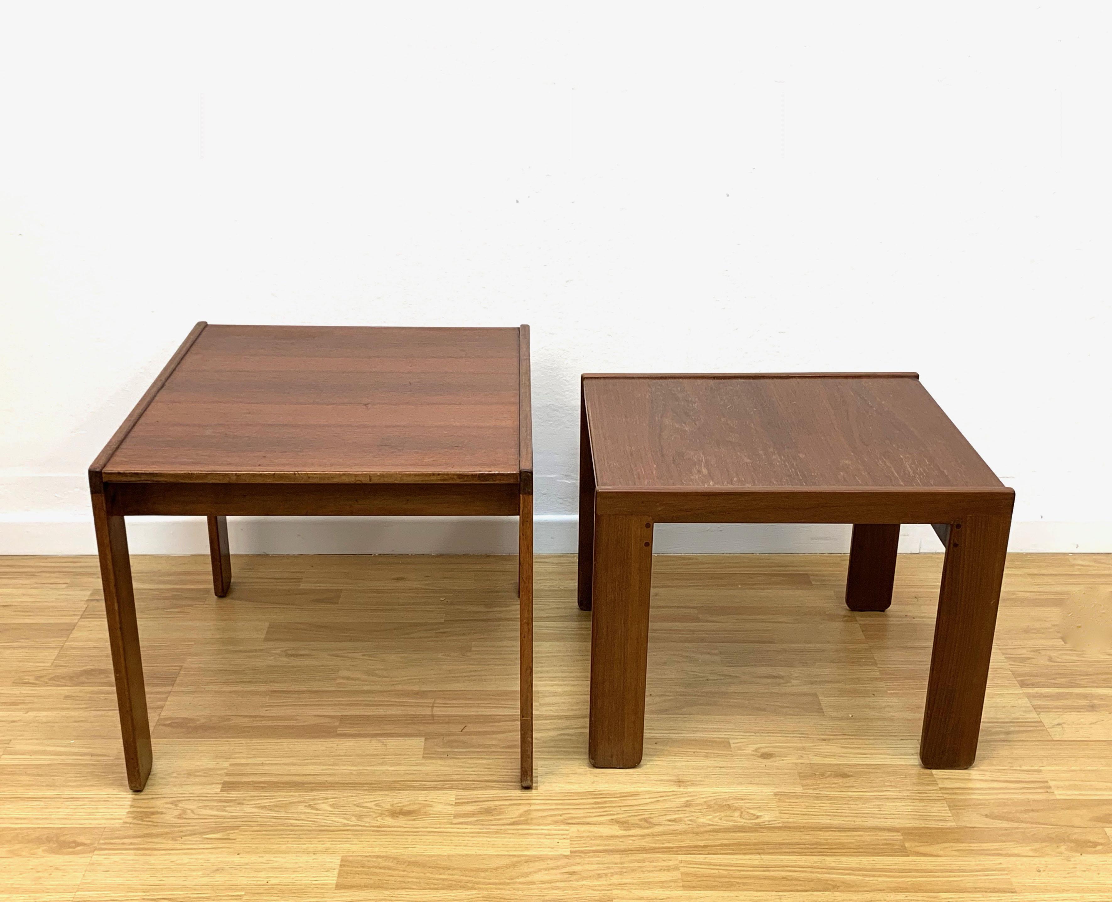 Pair of Midcentury Afra & Tobia Scarpa Italian Nesting Tables, Cassina, 1960s 8