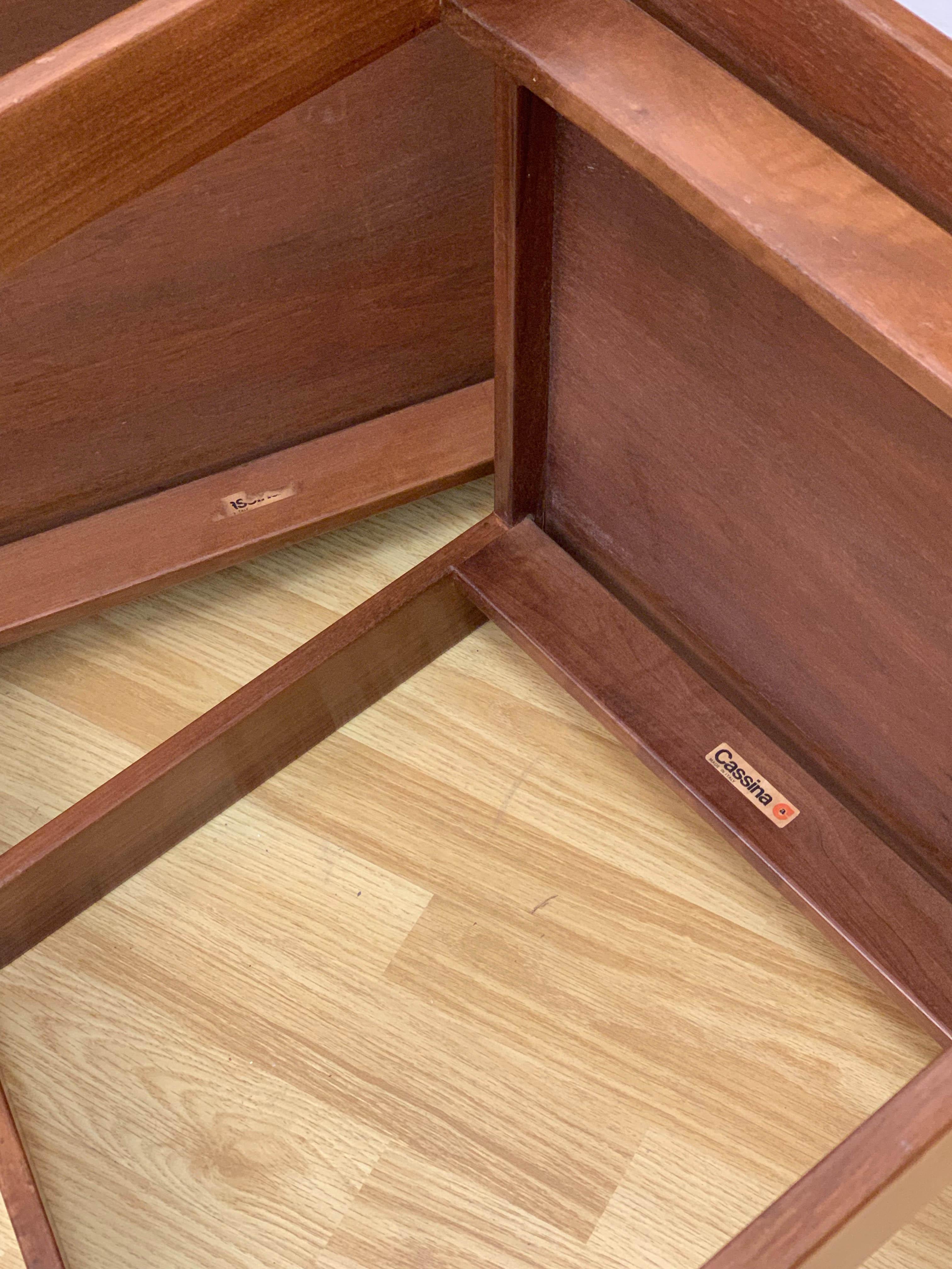 Pair of Midcentury Afra & Tobia Scarpa Italian Nesting Tables, Cassina, 1960s 14