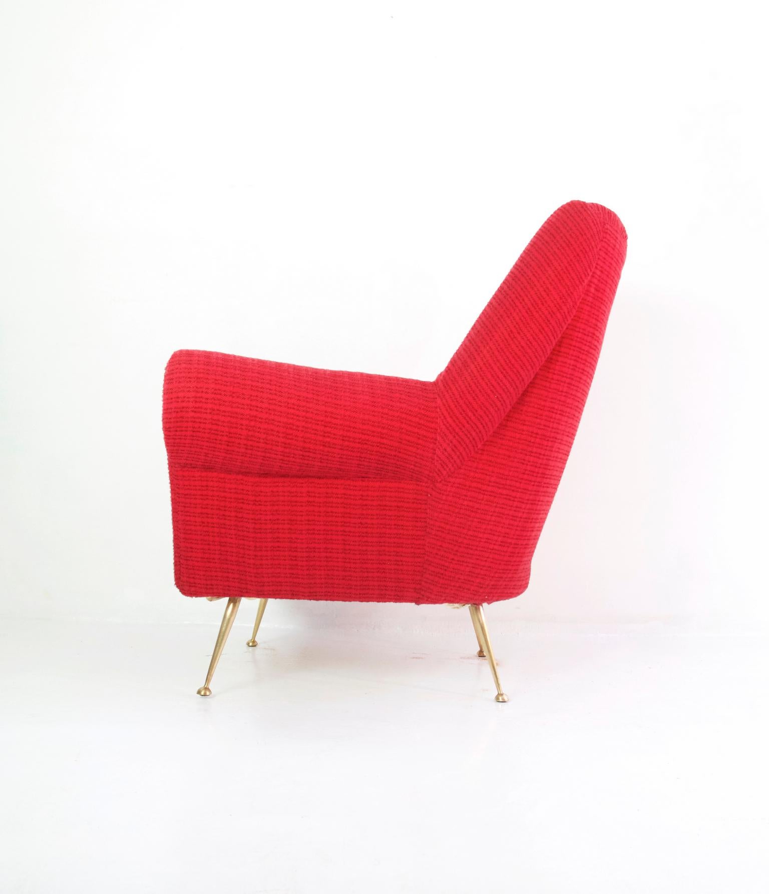 Milieu du XXe siècle Paire de fauteuils du milieu du siècle dernier par Gigi Radice pour Minotti, Italie en vente