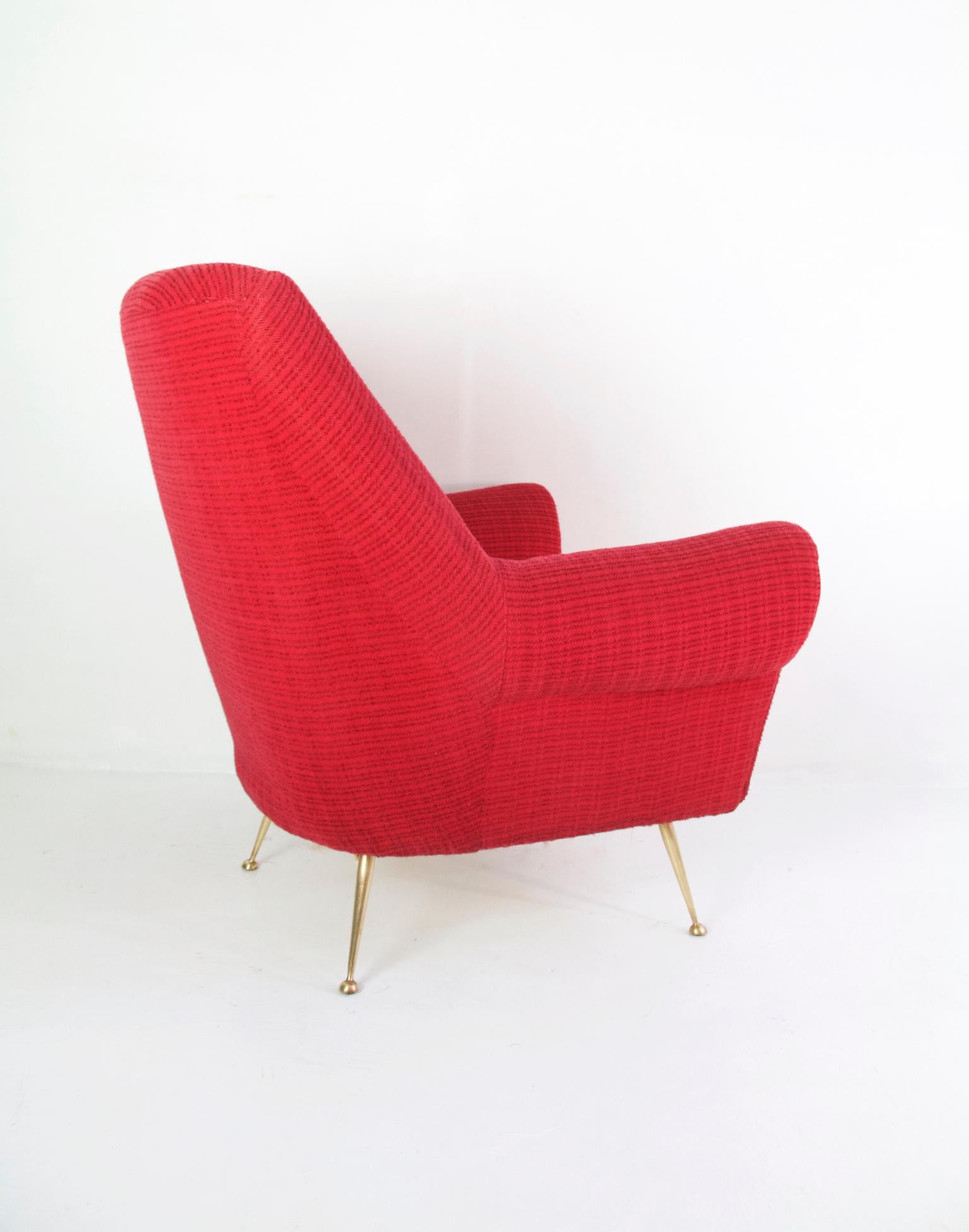 Ein Paar Sessel aus der Mitte des Jahrhunderts von Gigi Radice für Minotti, Italien im Angebot 3