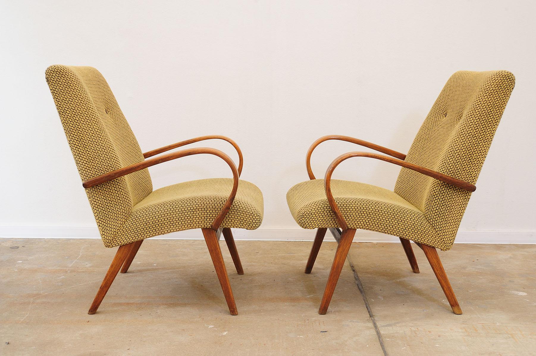  Pair of midcentury armchairs by Jaroslav Šmídek, 1960´s In Good Condition In Prague 8, CZ