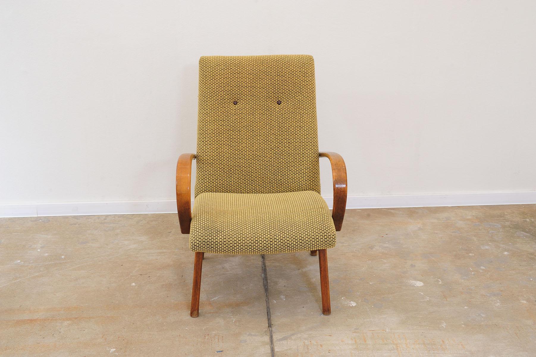 Fabric  Pair of midcentury armchairs by Jaroslav Šmídek, 1960´s