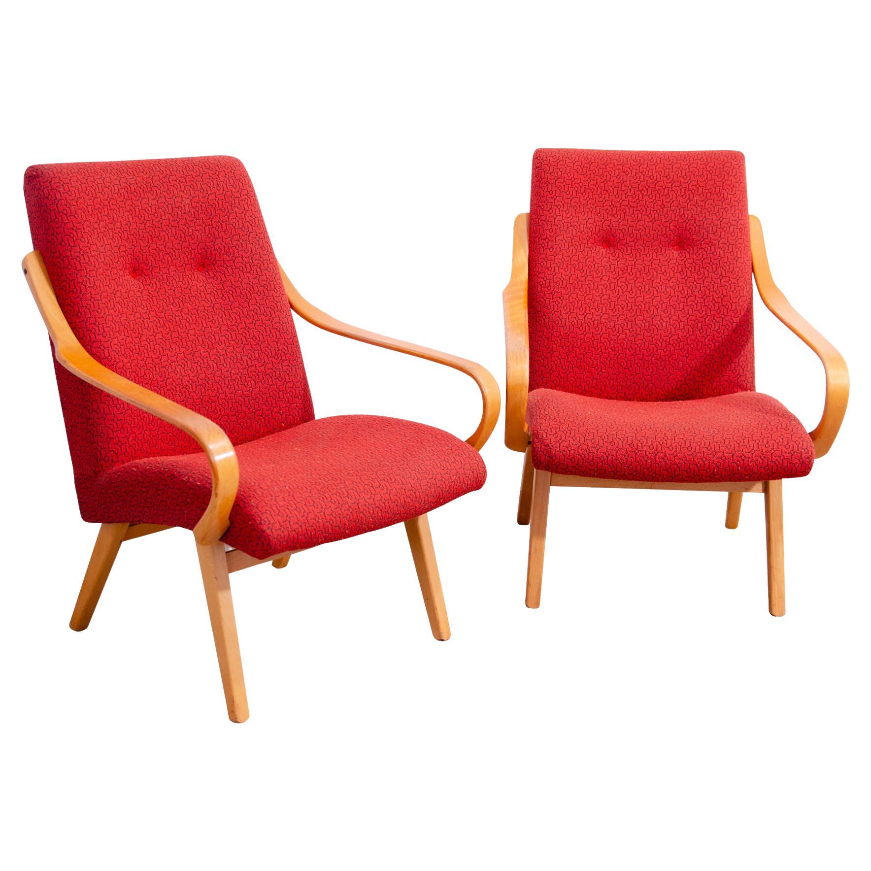 Paire de fauteuils du milieu du siècle par Jaroslav Šmídek pour Jitona, années 1960 en vente