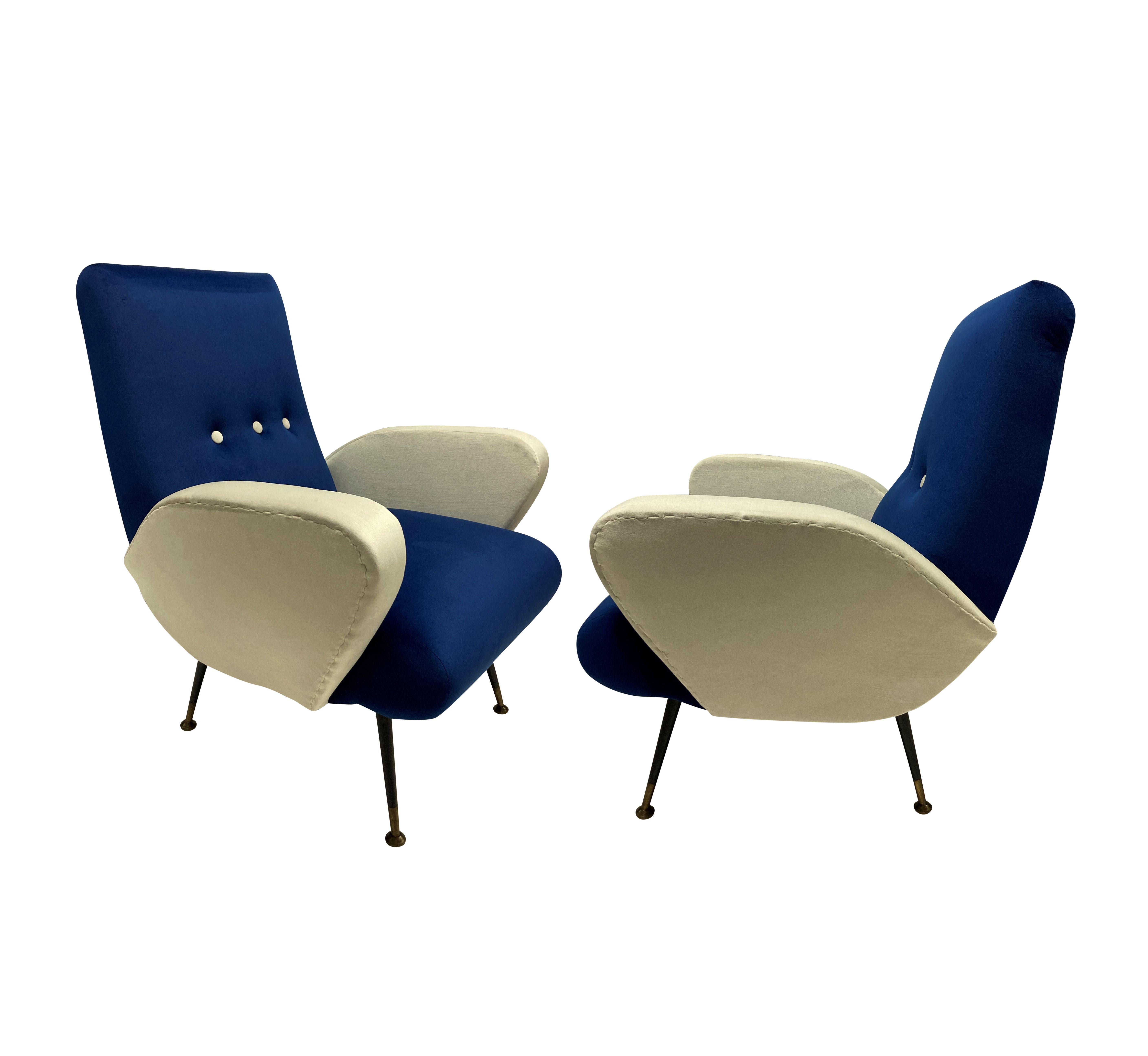 Beech Pair of Midcentury Armchairs by Nino Zoncada For Sale