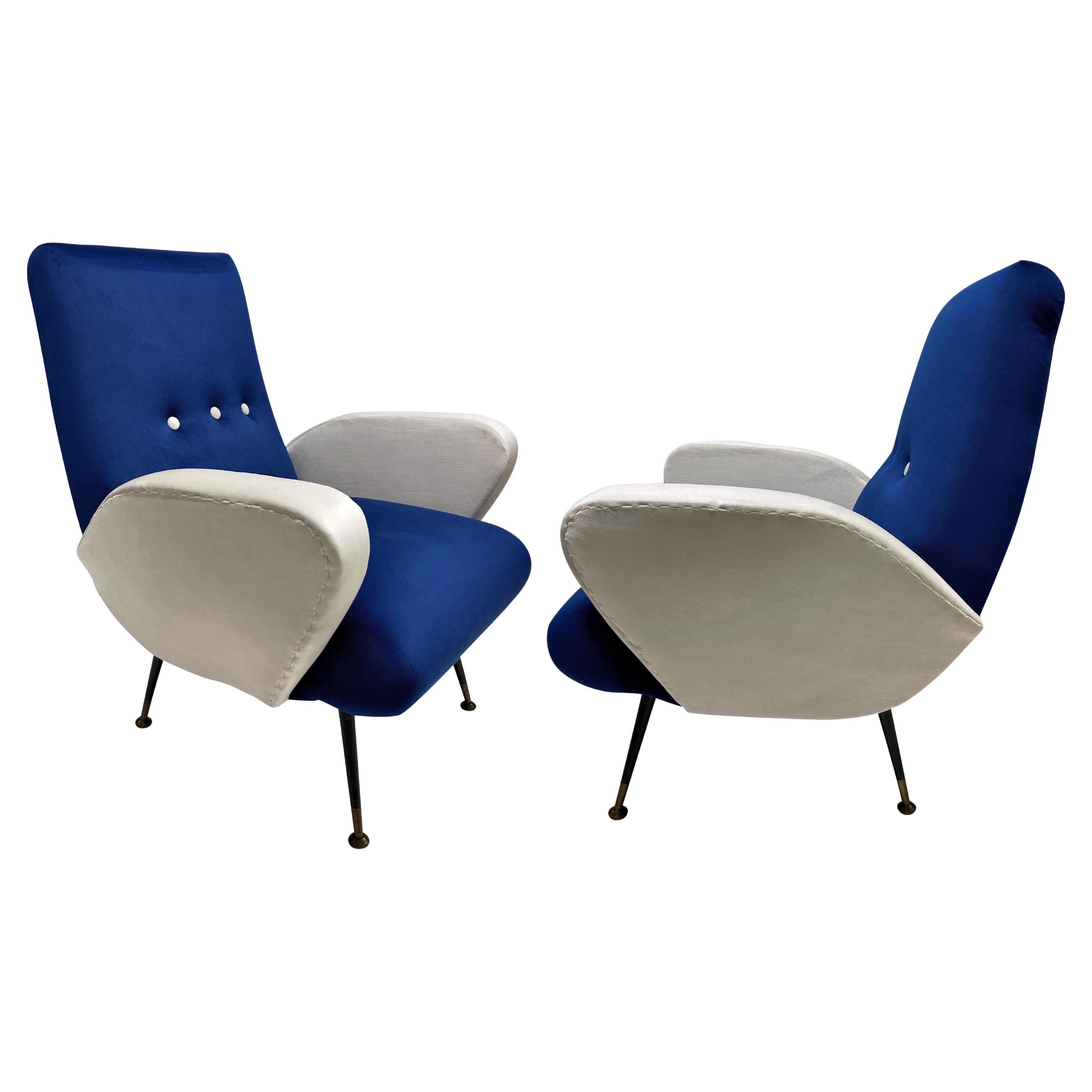 Pair Of Midcentury Armchairs By Nino Zoncada For Sale