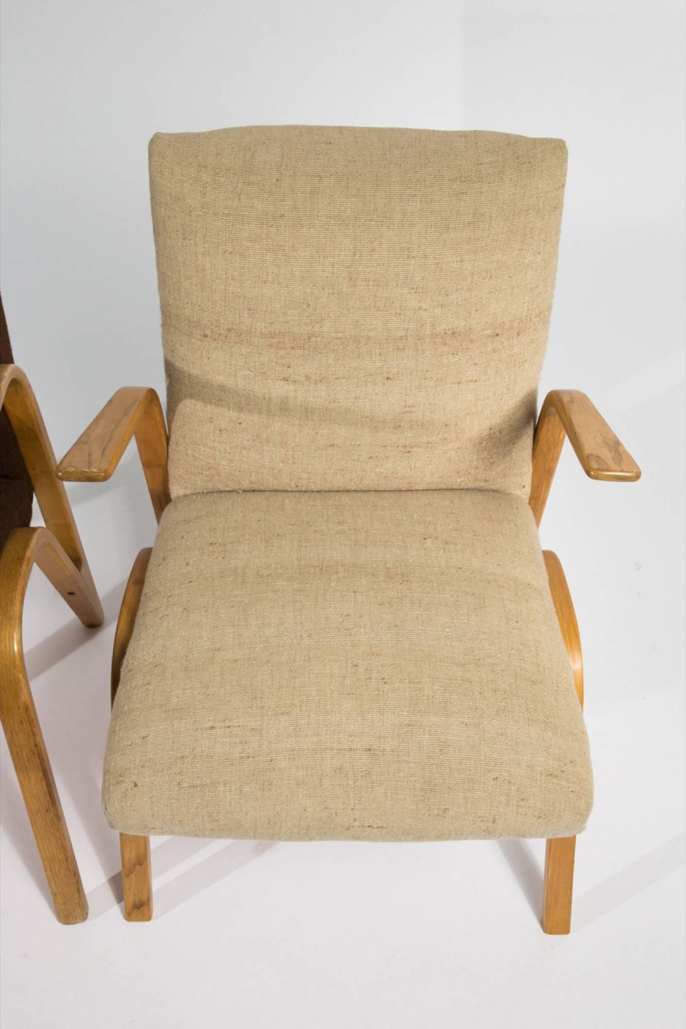 Mid-Century Modern Paire de fauteuils du milieu du siècle dernier par Paul Bode pour Deutsche Federholzgesellschaft en vente
