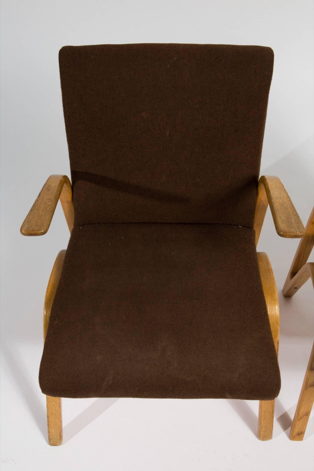 Allemand Paire de fauteuils du milieu du siècle dernier par Paul Bode pour Deutsche Federholzgesellschaft en vente