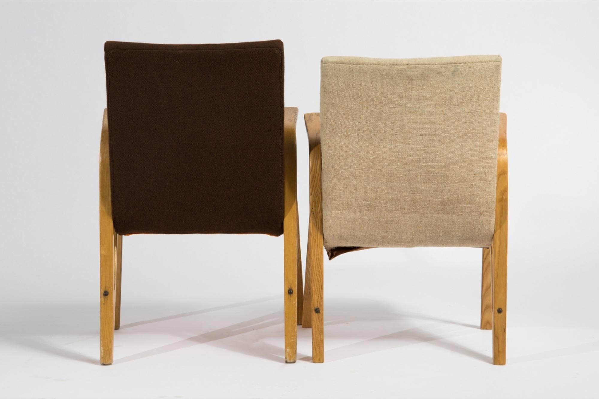 Paire de fauteuils du milieu du siècle dernier par Paul Bode pour Deutsche Federholzgesellschaft Bon état - En vente à Belmont, MA