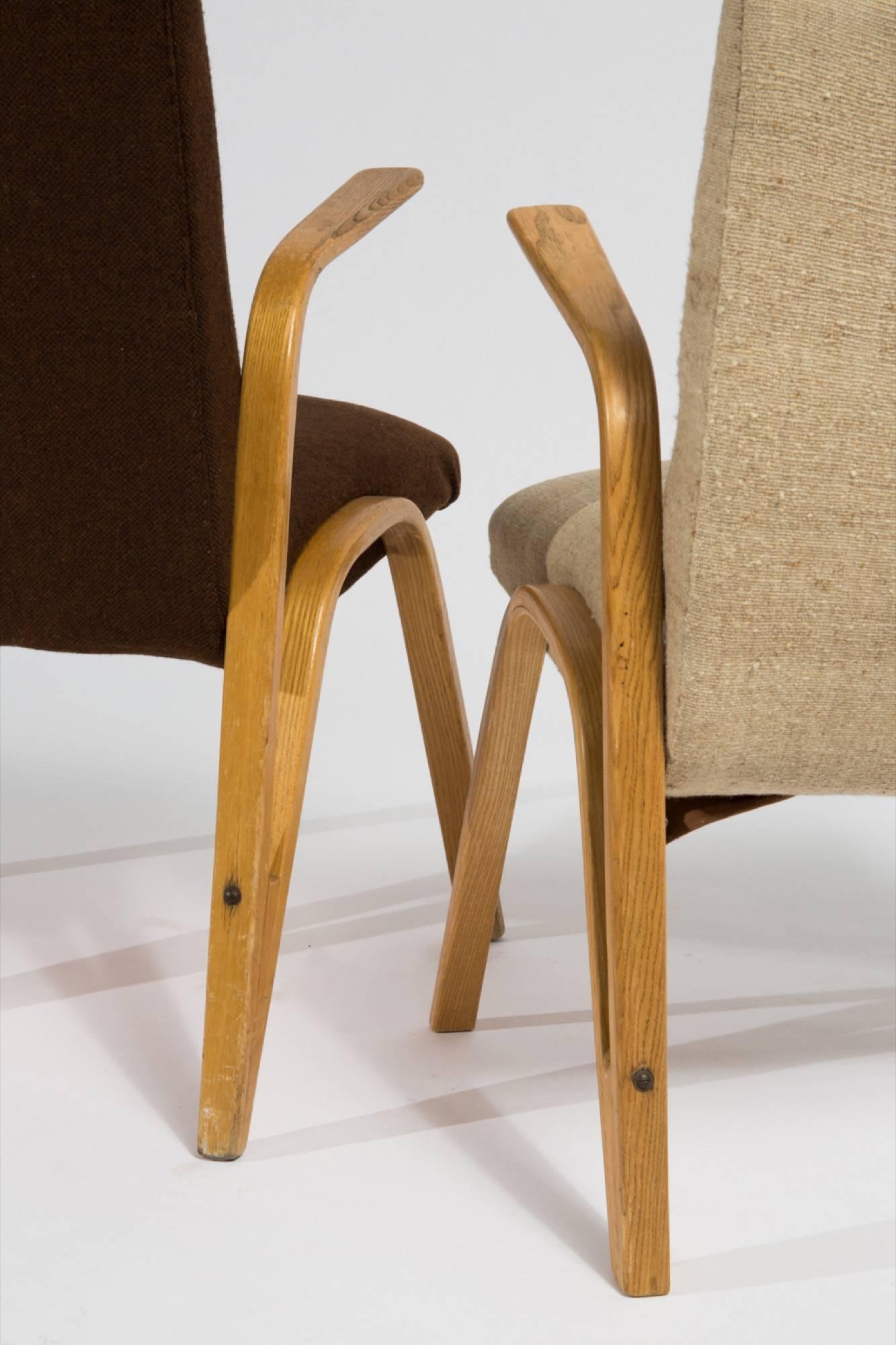Milieu du XXe siècle Paire de fauteuils du milieu du siècle dernier par Paul Bode pour Deutsche Federholzgesellschaft en vente