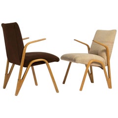 Retro Pair of Midcentury Armchairs by Paul Bode for Deutsche Federholzgesellschaft