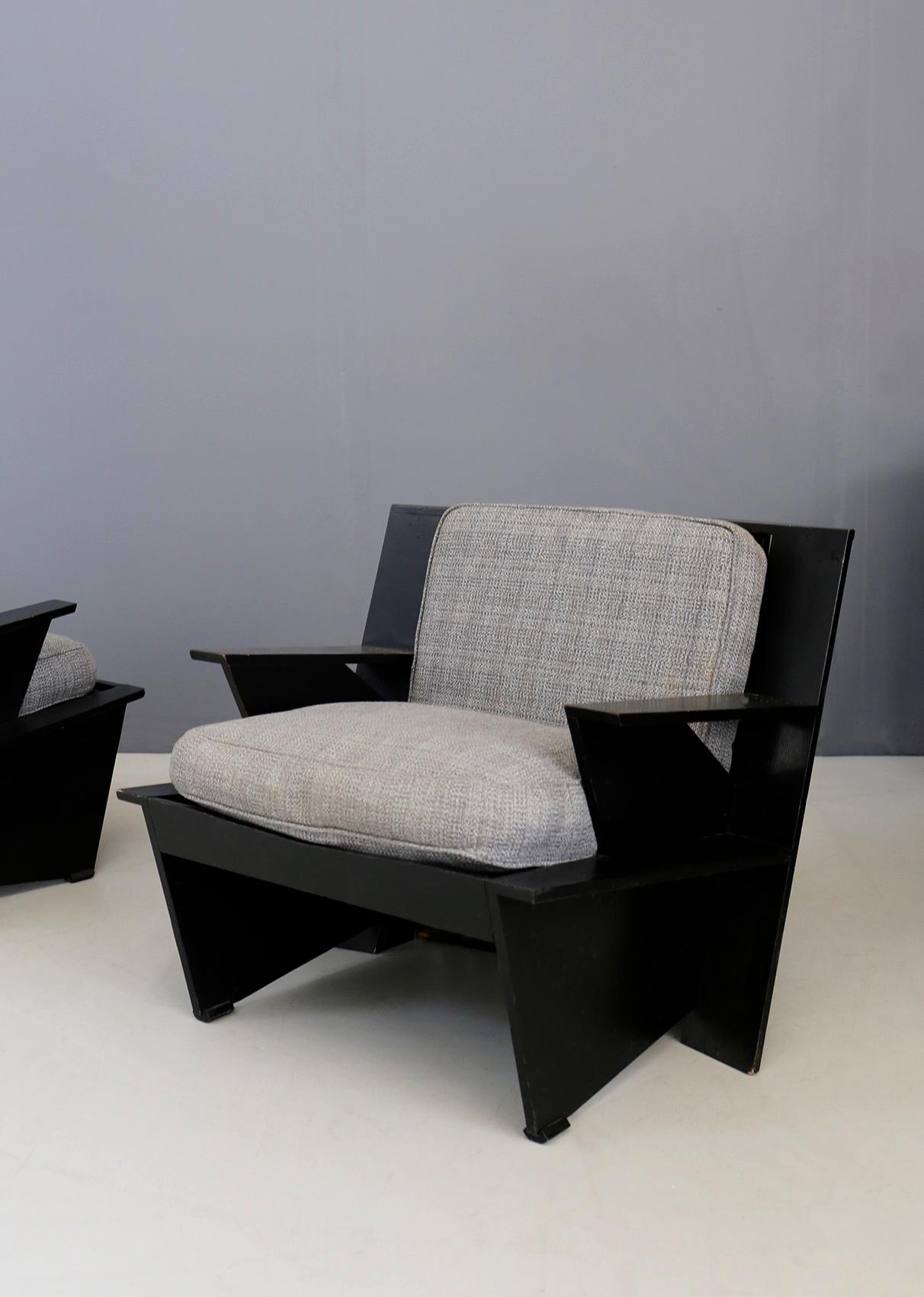 Pair of Midcentury Armchairs by Umberto Riva Model, Arighi for Poltronova, 1986 3