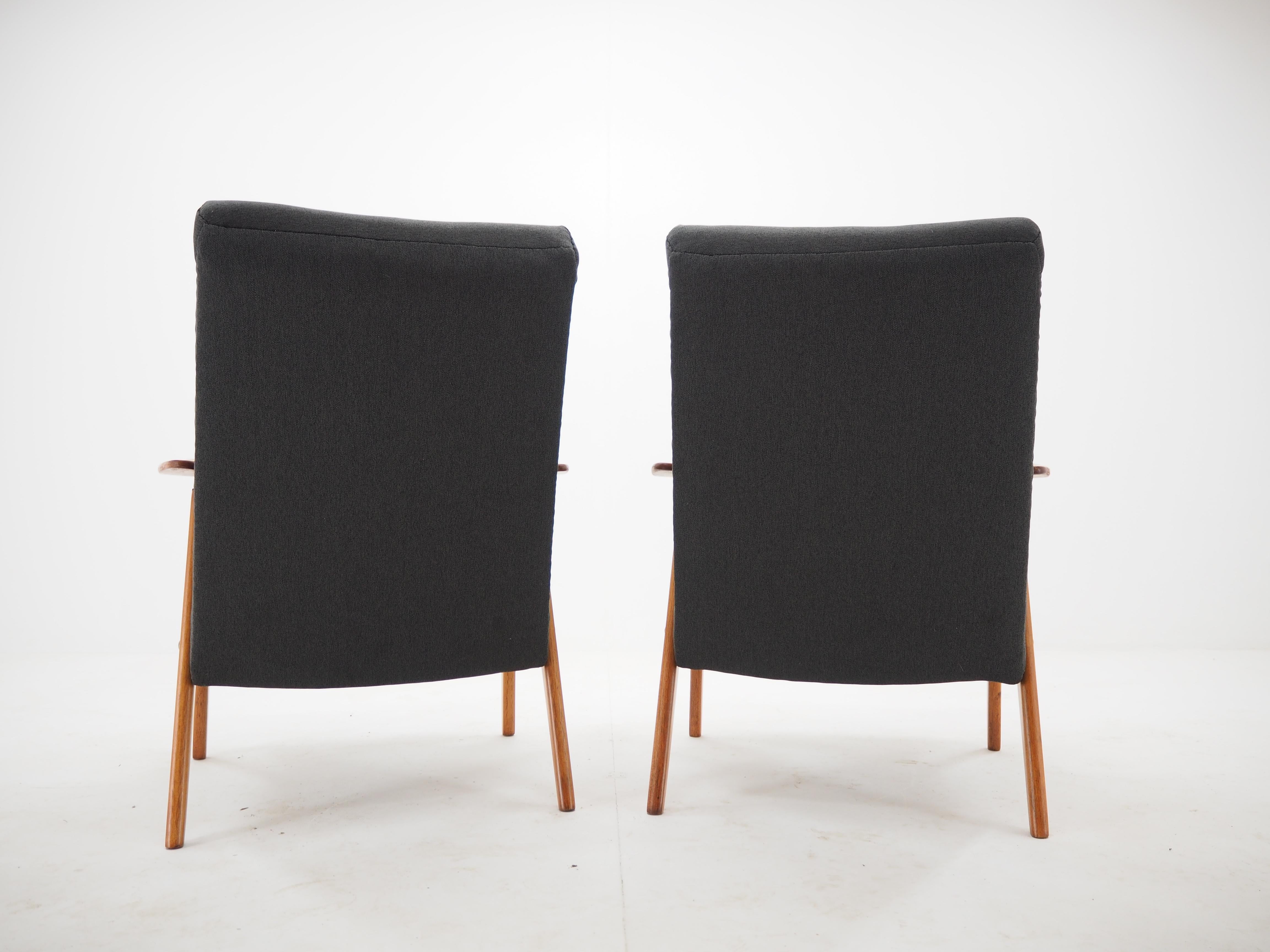 Pair of Midcentury Armchairs, Czechoslovakia, 1960s 2