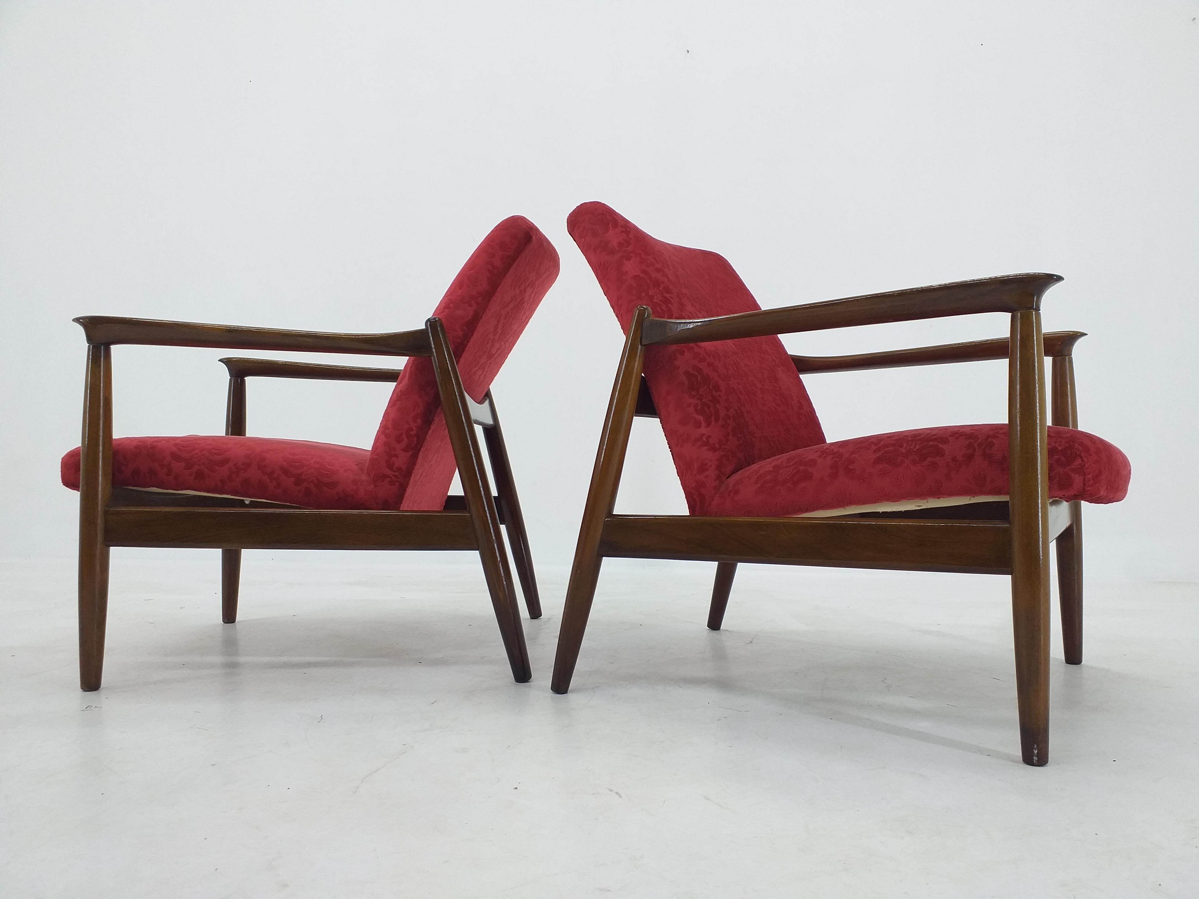 Ein Paar Sessel aus der Mitte des Jahrhunderts, Edmund Homa, 1960er Jahre im Angebot 3