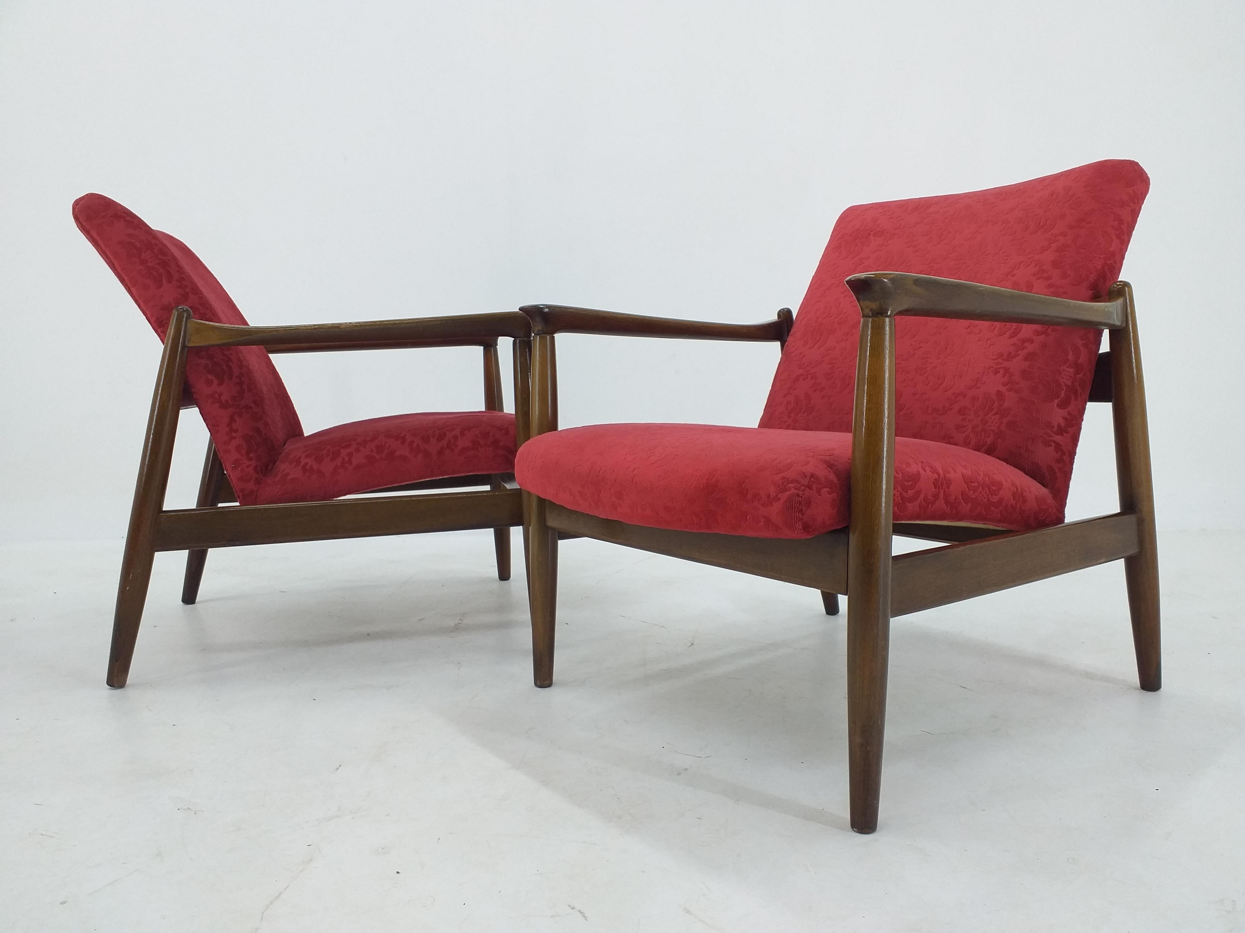 Ein Paar Sessel aus der Mitte des Jahrhunderts, Edmund Homa, 1960er Jahre im Angebot 1