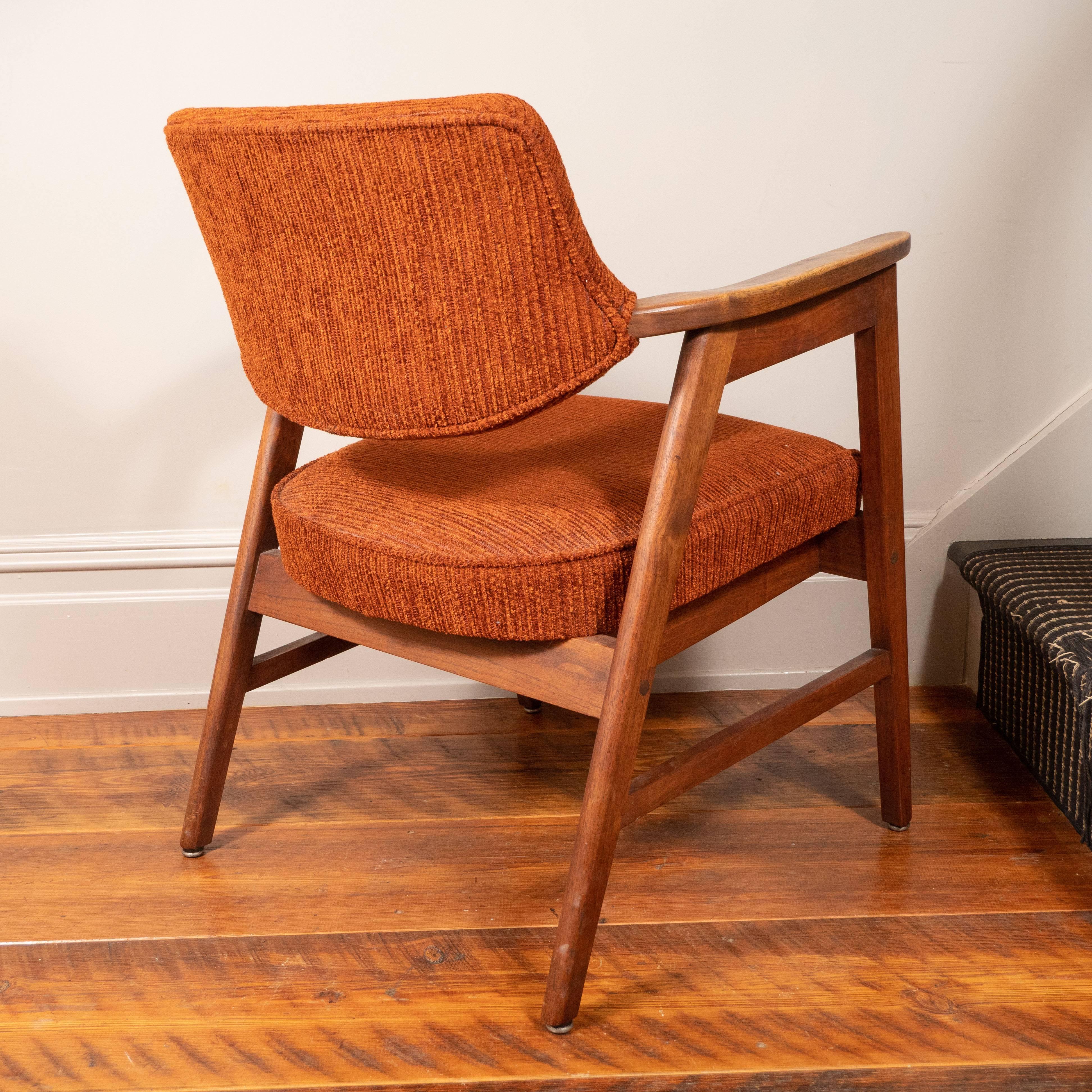 Upholstery Pair of Midcentury Armchairs