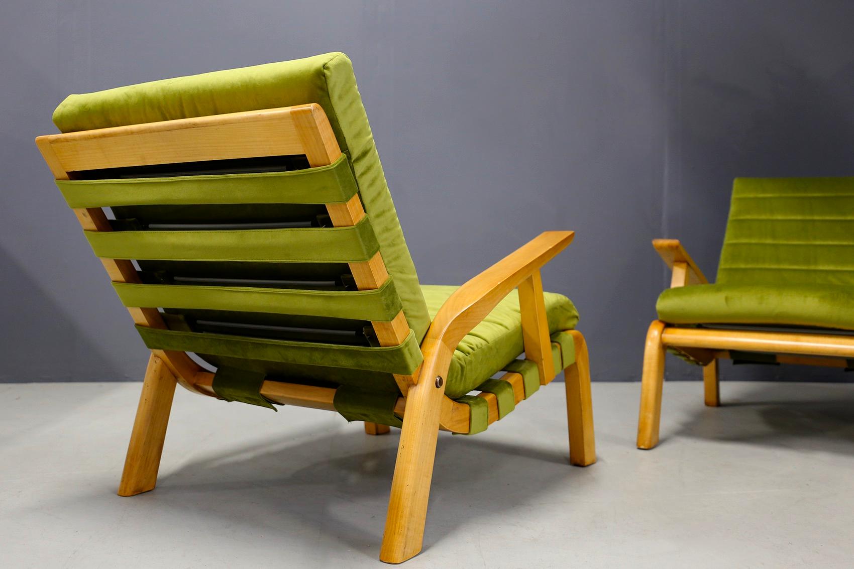 Mid-Century Modern Paire de fauteuils du milieu du siècle Gustavo Pulitzer et Giorgio Lacht:: années 1930 en vente