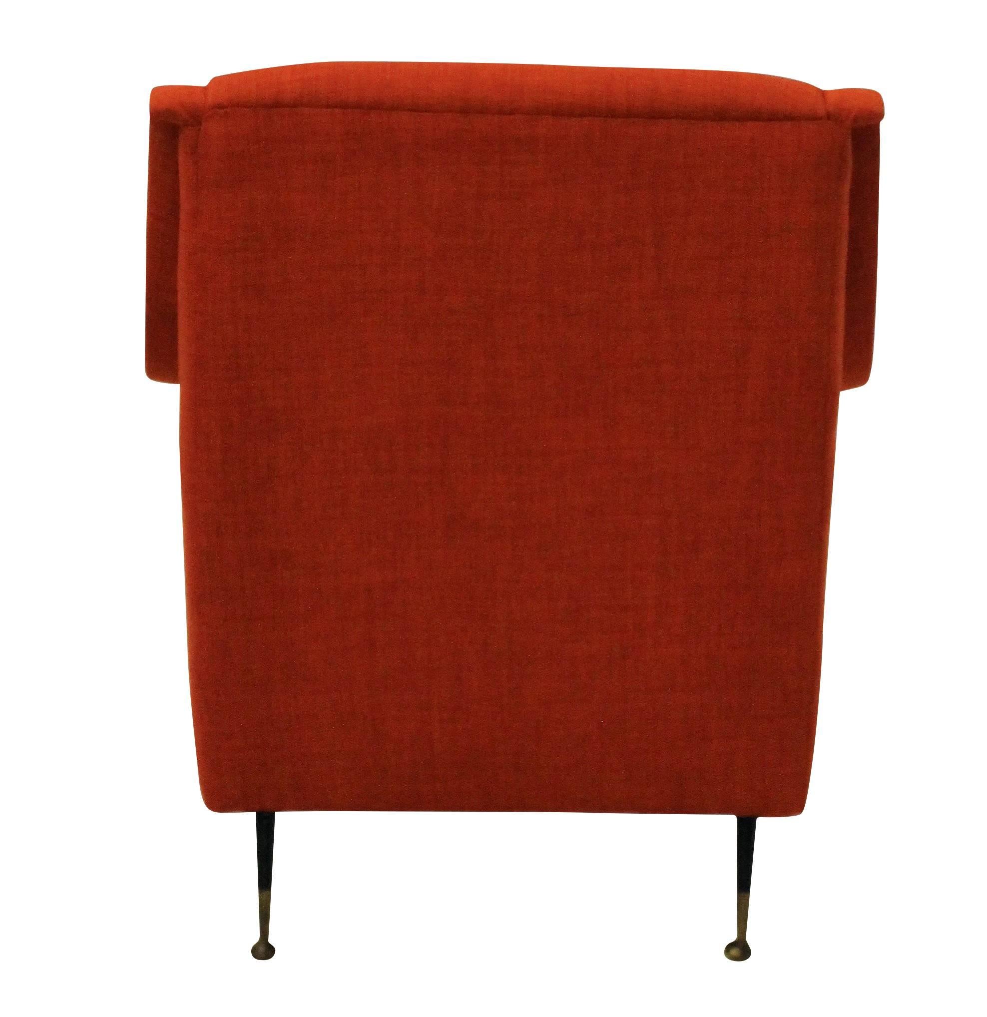 Pair of Midcentury Armchairs in Burnt Orange In Good Condition In London, GB