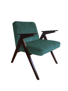 Pair of Midcentury Armchairs in Green Velvet, 1970s