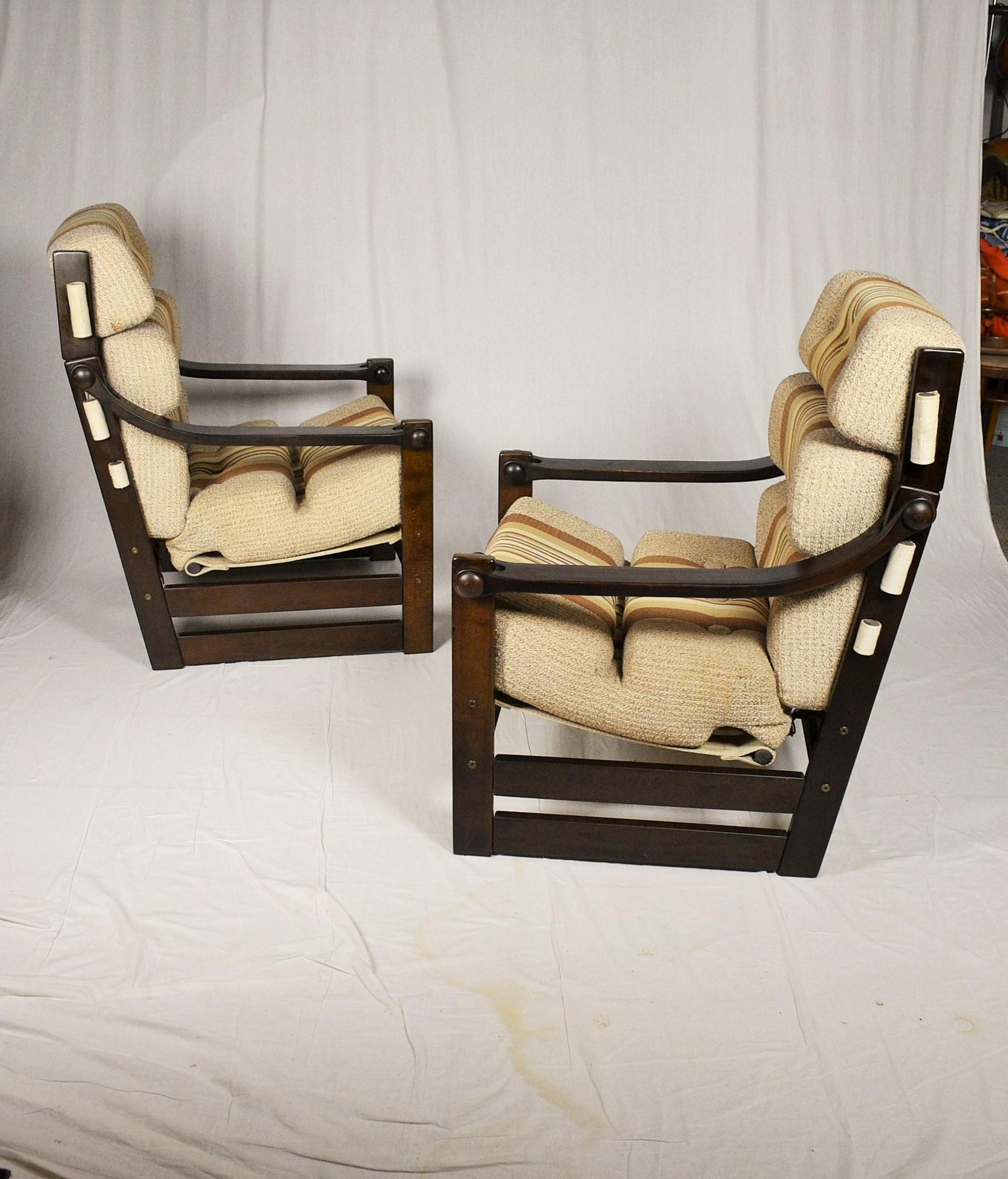 Scandinavian Modern Pair of Midcentury Armchairs, Scandinavian, 1960s For Sale