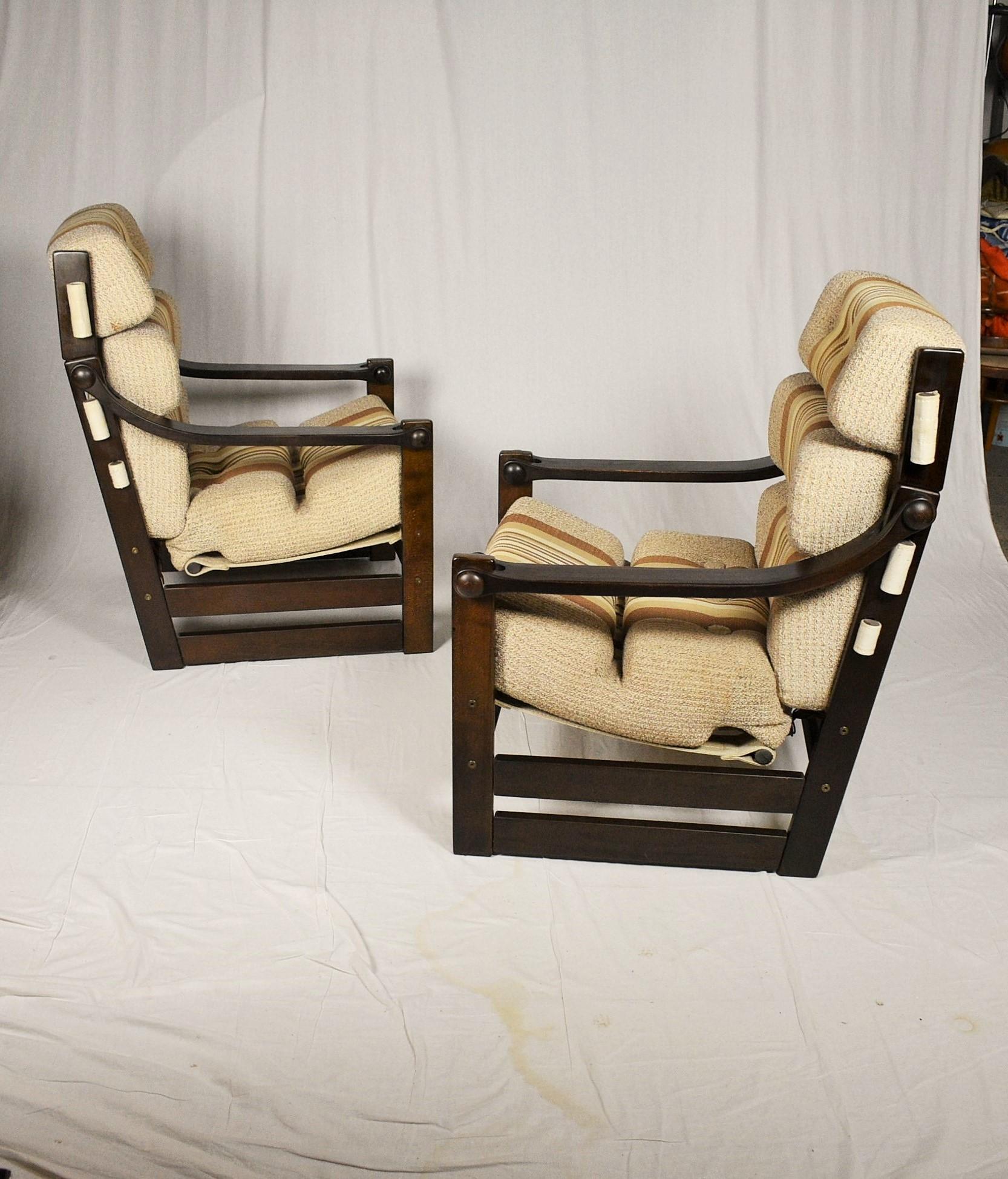 Pareja de sillones de mediados de siglo, escandinavos, años 60 Escandinavo moderno en venta
