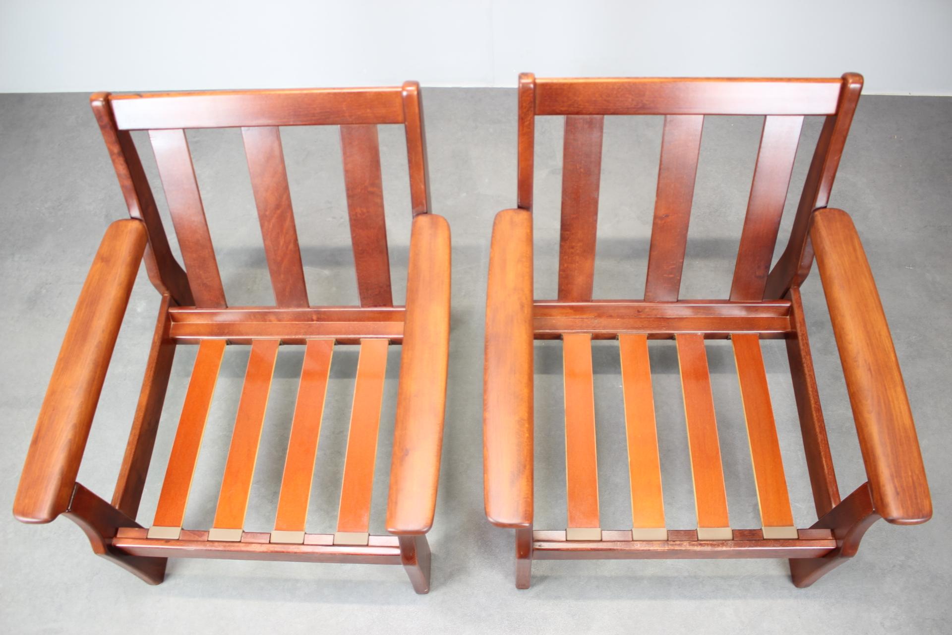 Pareja de sillones de mediados de siglo, escandinavos, años 60 en Bueno estado para la venta en Praha, CZ