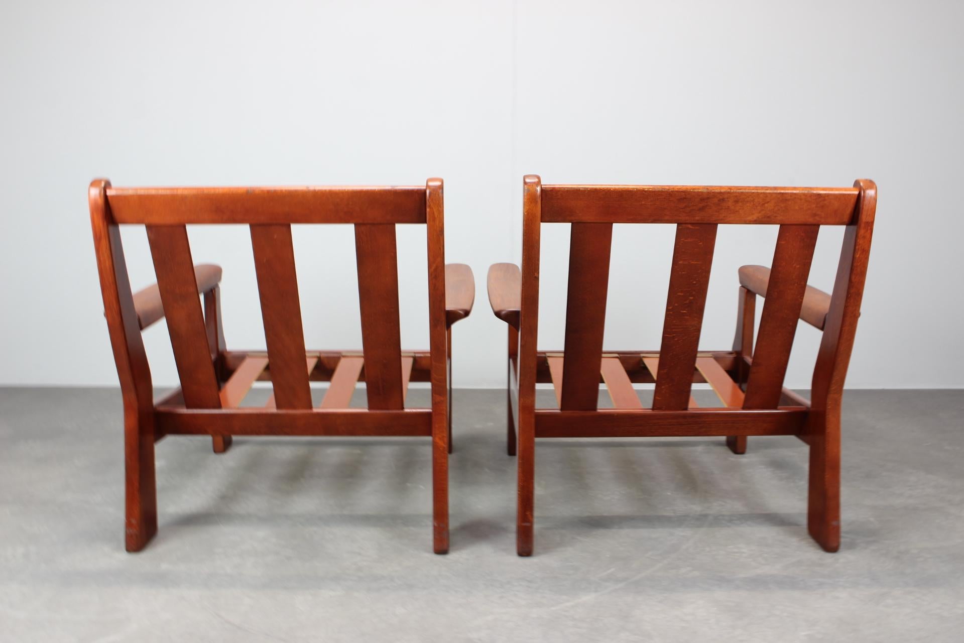 Pareja de sillones de mediados de siglo, escandinavos, años 60 Madera en venta