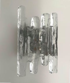 Pair of Midcentury Austrian Murano Glass "Faun" Wall Sconces by Kalmar, 1970s