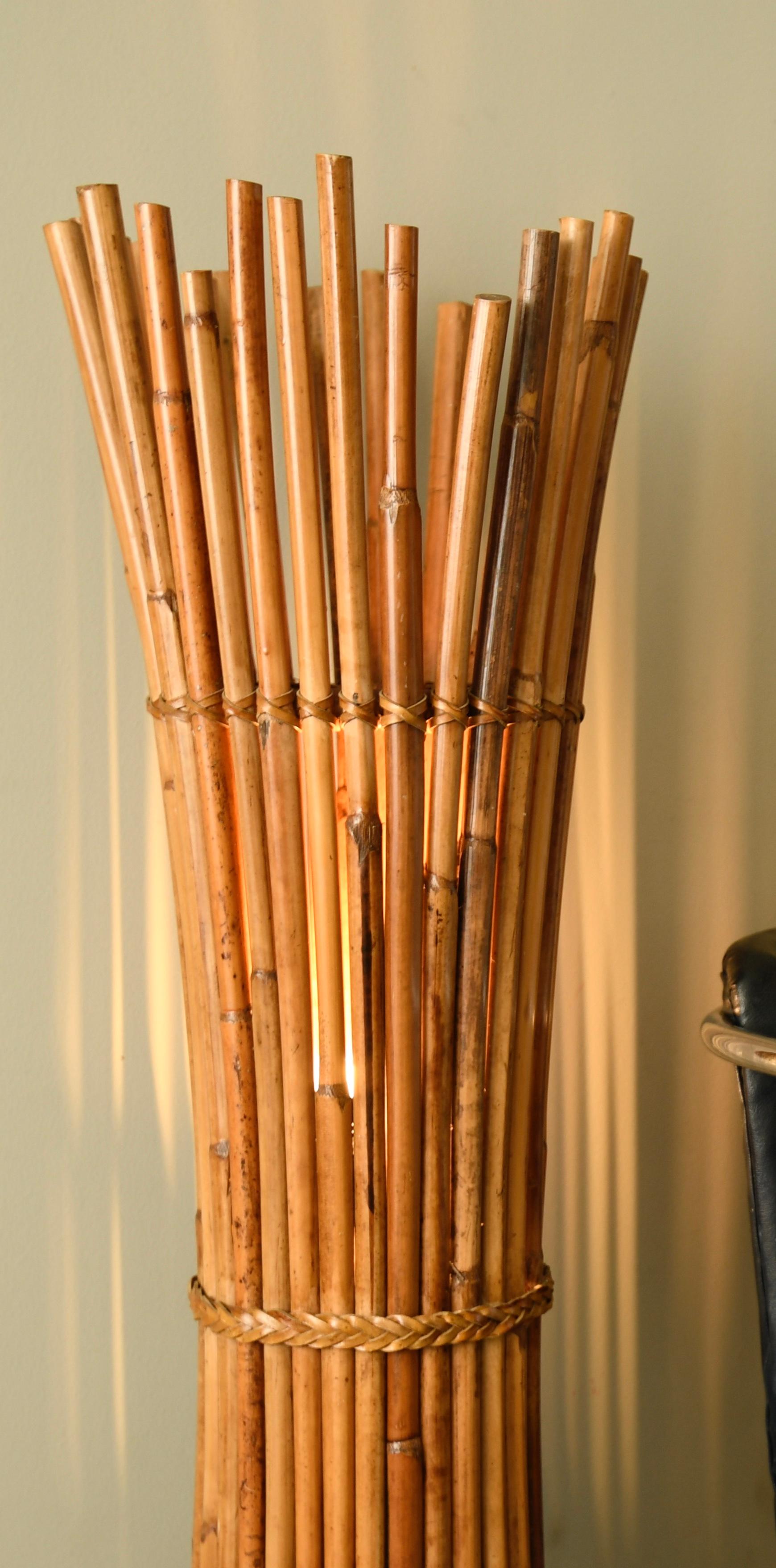 Unknown Pair of Mid Century  Bamboo Floor Lamp