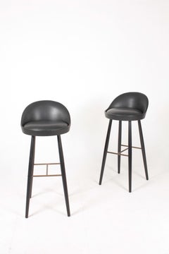 Pair of Midcentury Bar Stools by Cabinetmaker Niels Vodder, 1950s