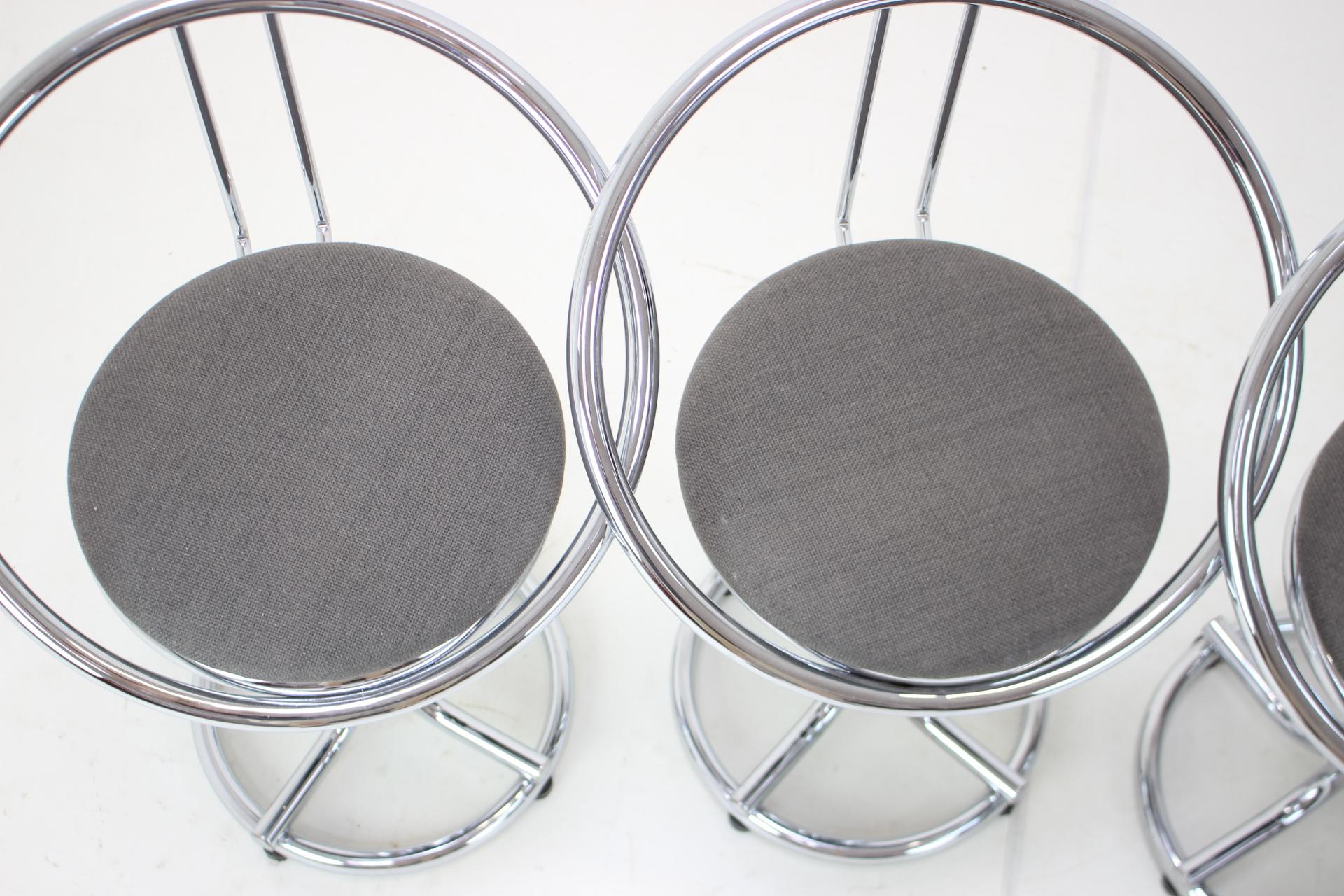 Pair of Midcentury Bar Stools, Italy 1970s For Sale 1