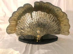 Pair of Midcentury Barovier Toso Style Italian Glass Table Lamps