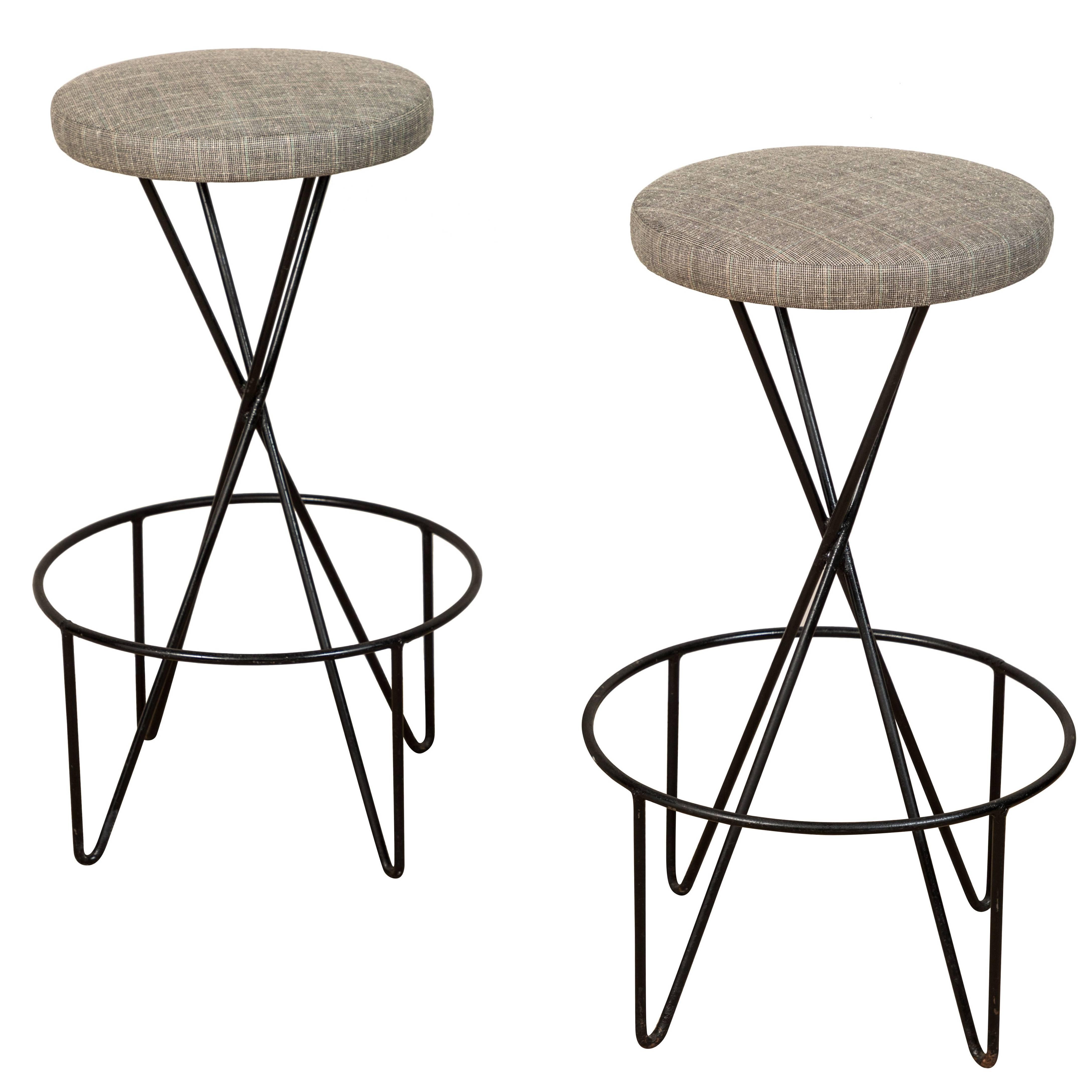 Pair of Mid Century Barstools by Paul Tuttle For Sale