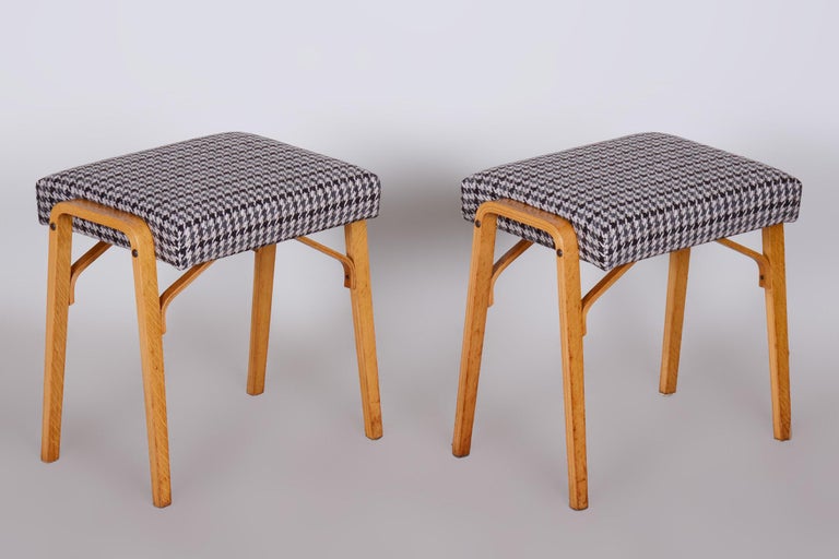 Pair of Midcentury Beech Stools by Ludvik Volak, Czechia, 1950s For ...