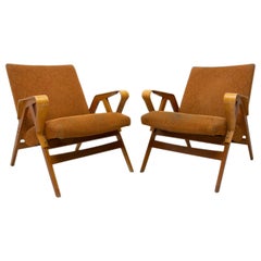 Pair of Midcentury Bentwood Armchairs by František Jirák for Tatra Nábytok