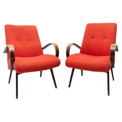 Pair of Midcentury Bentwood Armchairs by Jaroslav Šmídek, 1960's